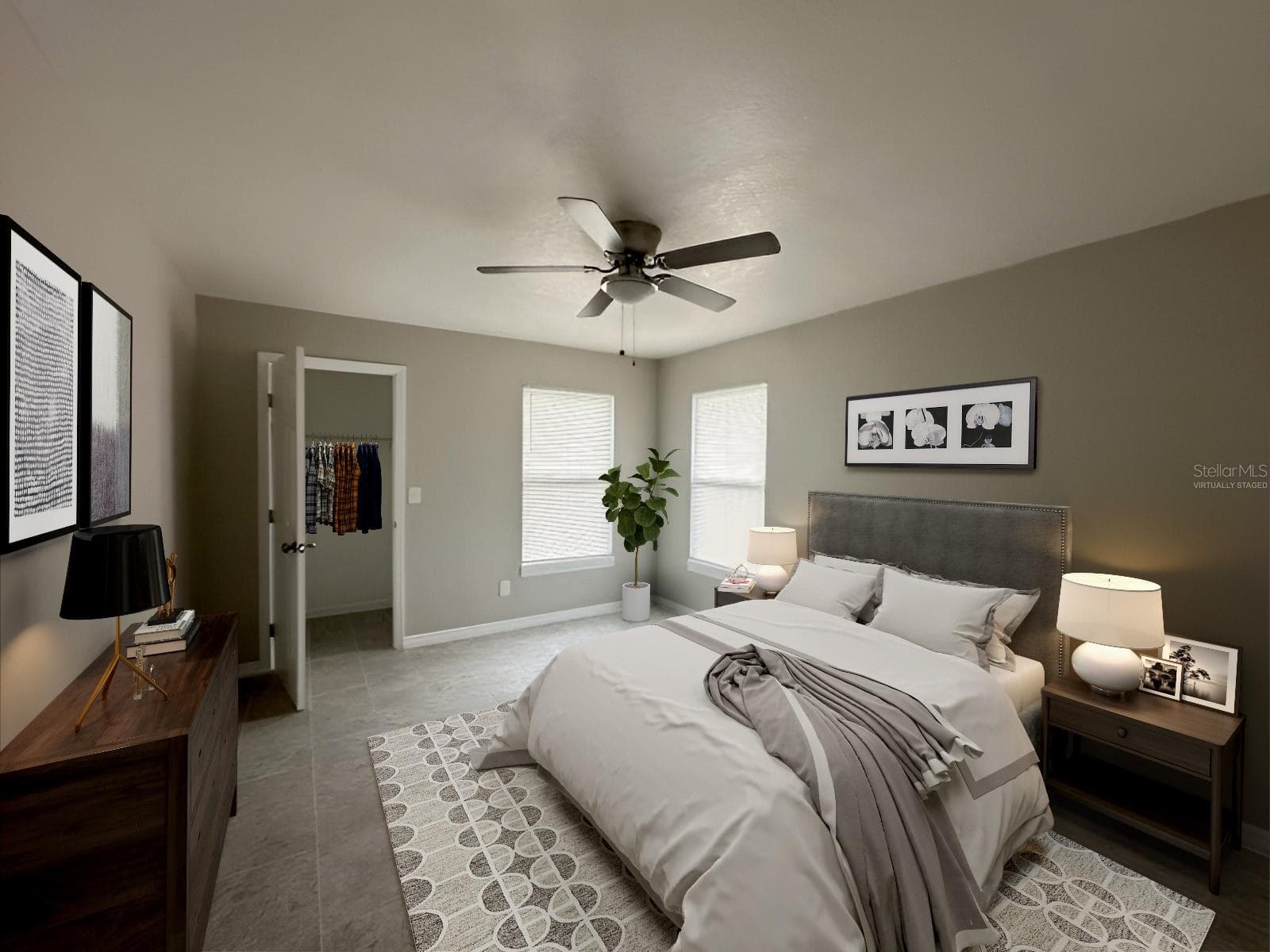 Primary Bedroom (virtually staged) - 1809 IROQUOIS DR, APOPKA