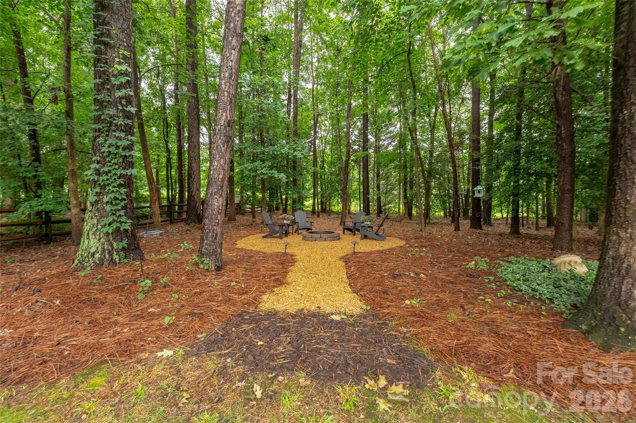 Fire pit and private backyard - 4034 Nicole Eileen Lane, Charlotte