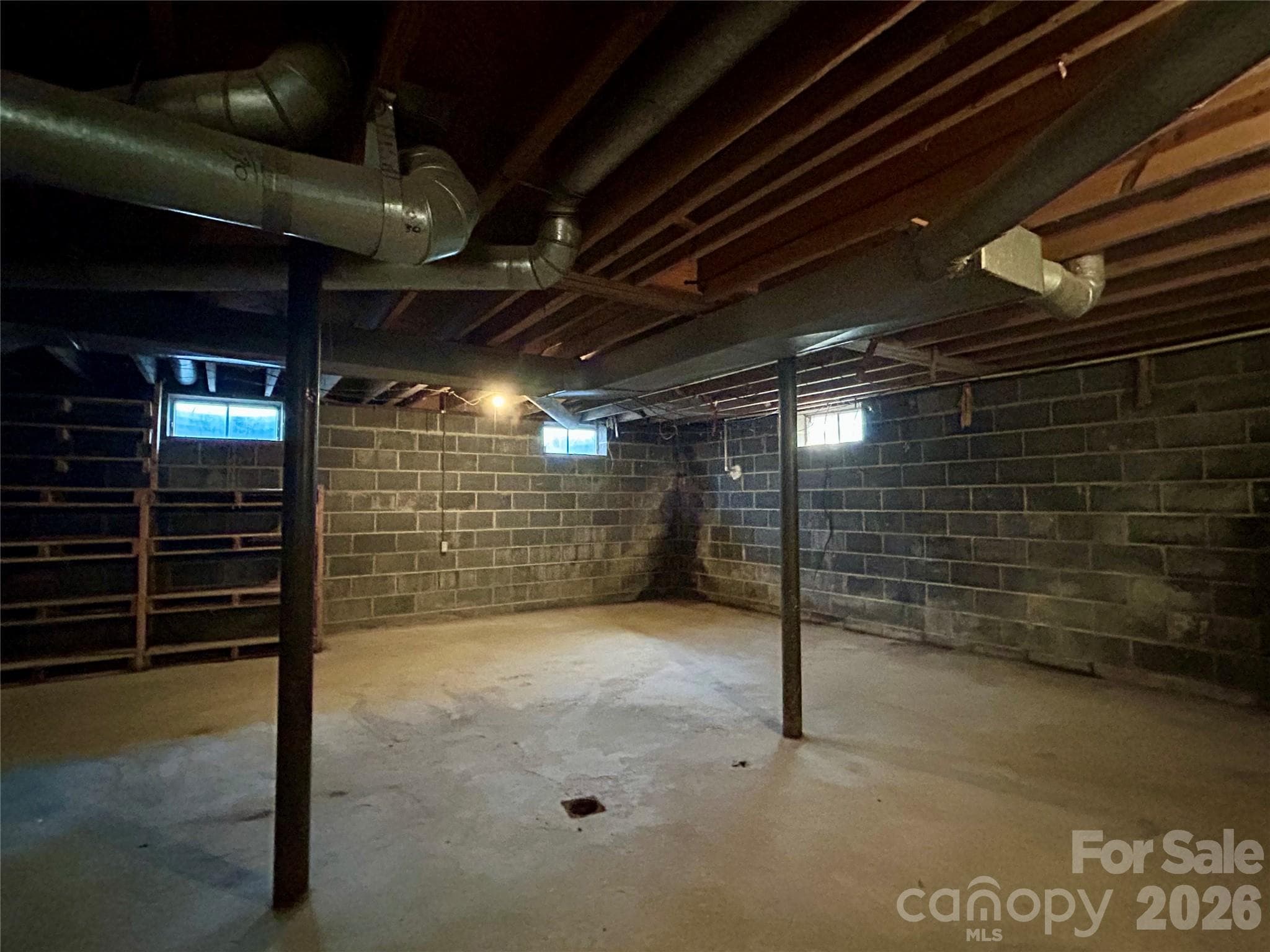 Full unfinished daylight basement - 169 Double Island Road, Burnsville