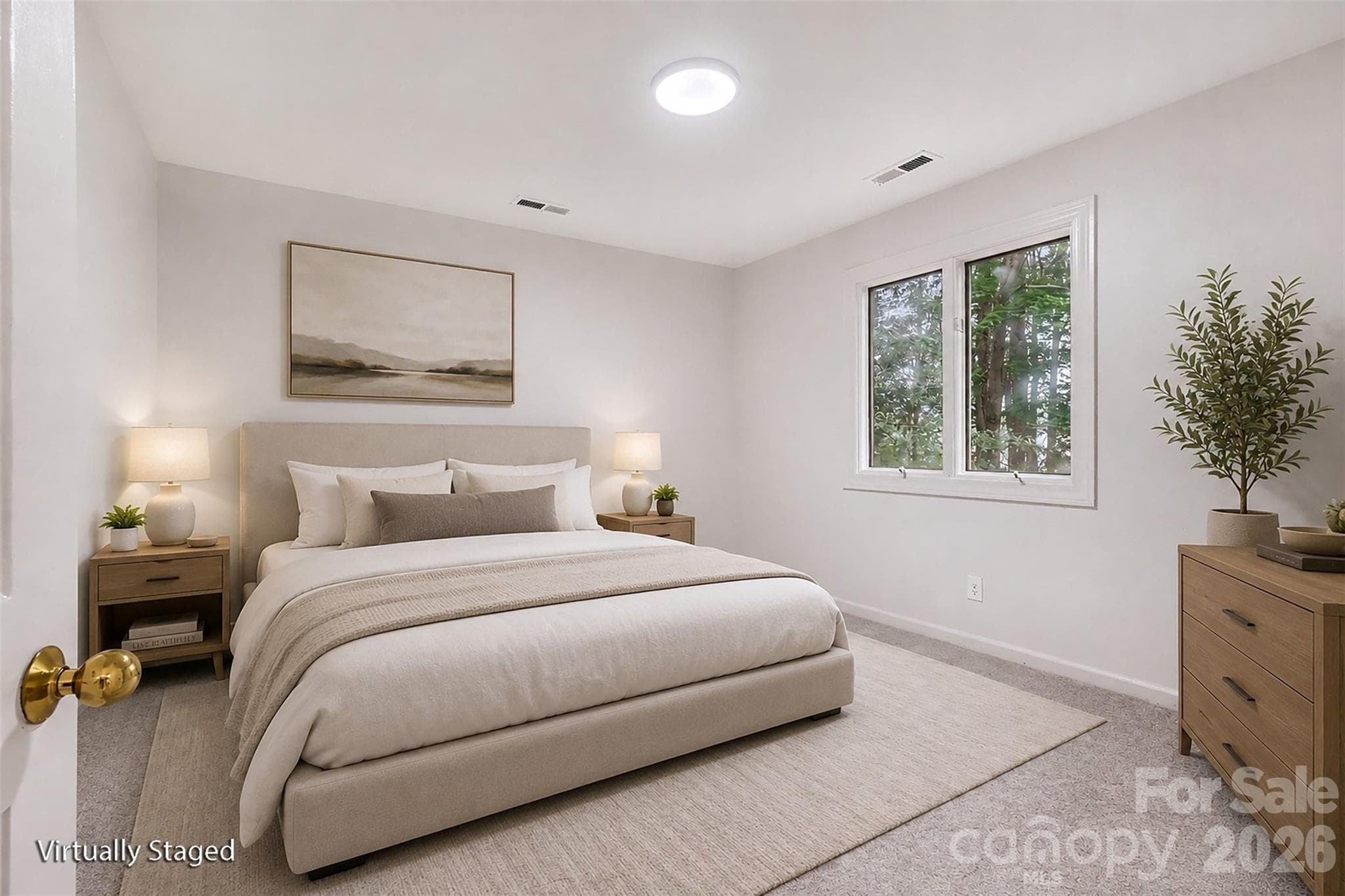 Bedroom 3 is 12 by 11 1/2 and also has new carpet. It also has direct access to the guest bath. - 5042 Marci Lane, Belmont