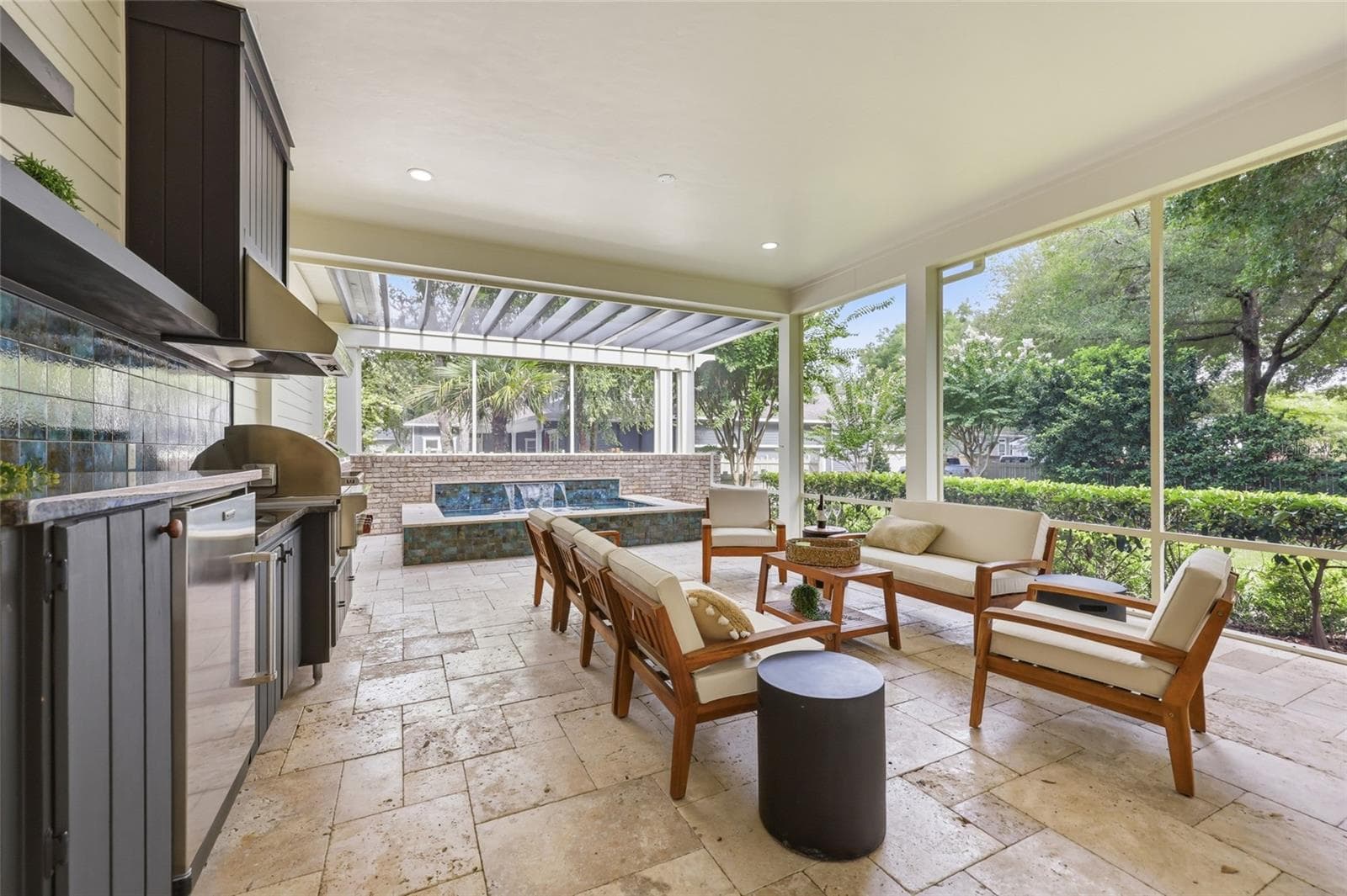 Outdoor kitchen and seating - 774 SW 134TH WAY, NEWBERRY