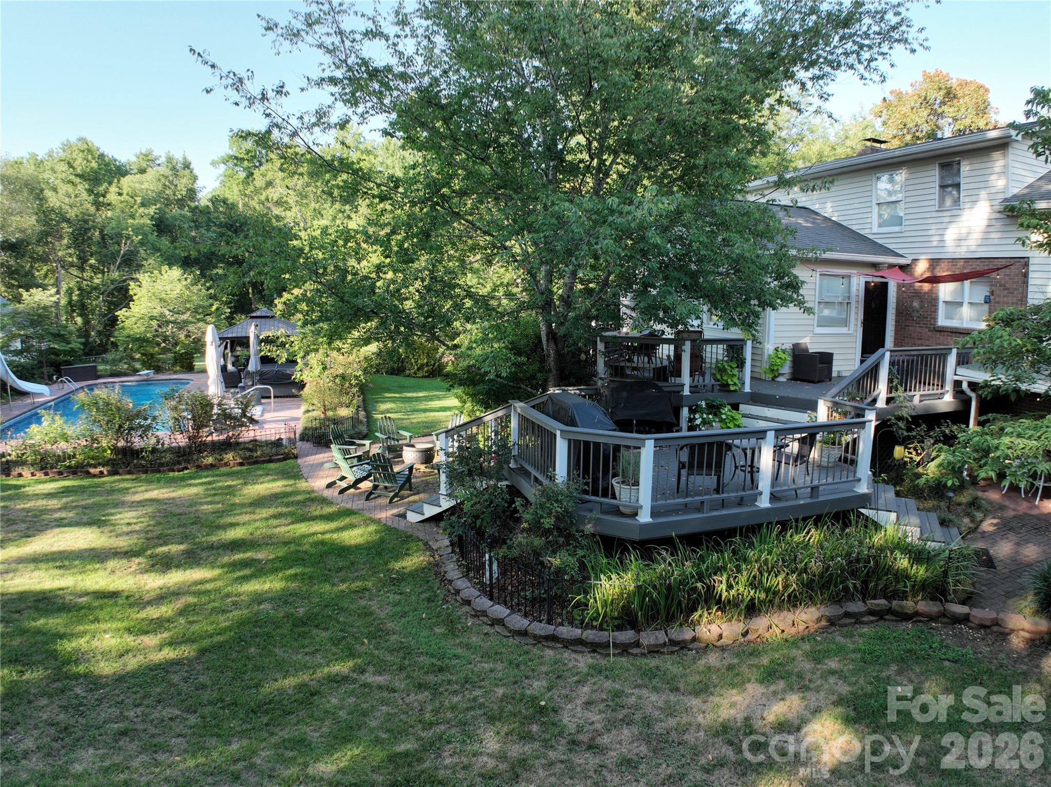 Fenced backyard and pool - Kings Mountain