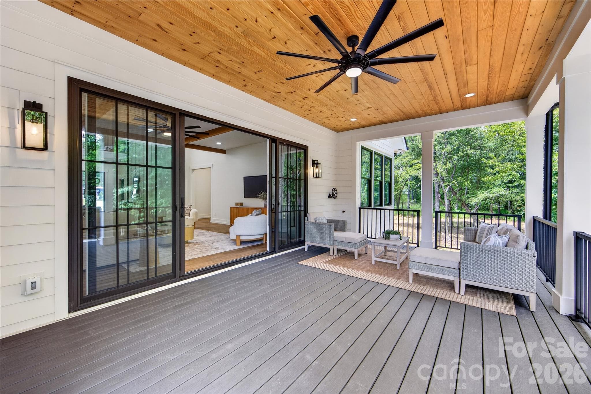 Covered rear porch - 3141 Brayland Avenue, Matthews
