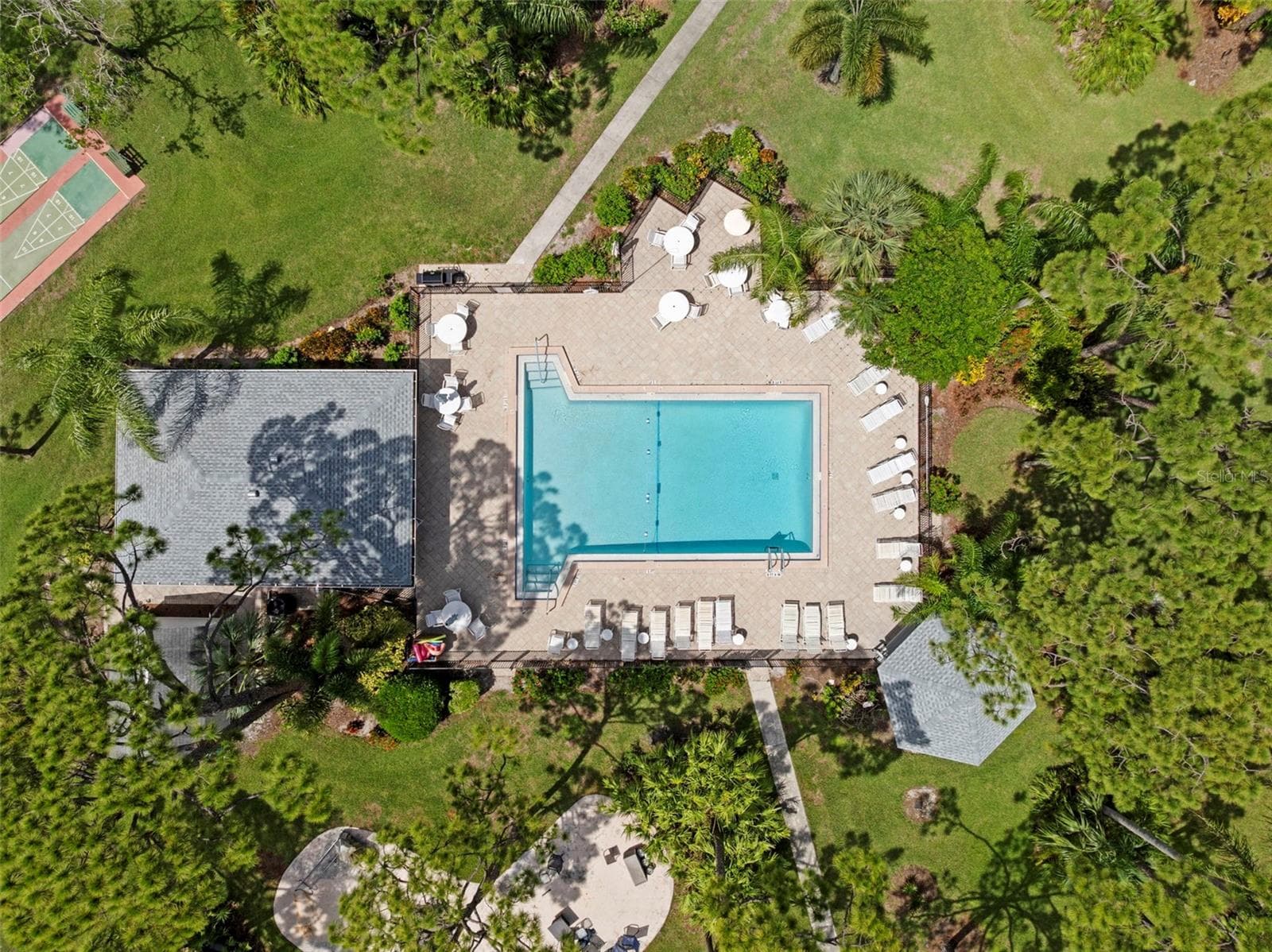 Aerial of Pool - 7104 NANTUCKET CIR #3, NORTH FORT MYERS