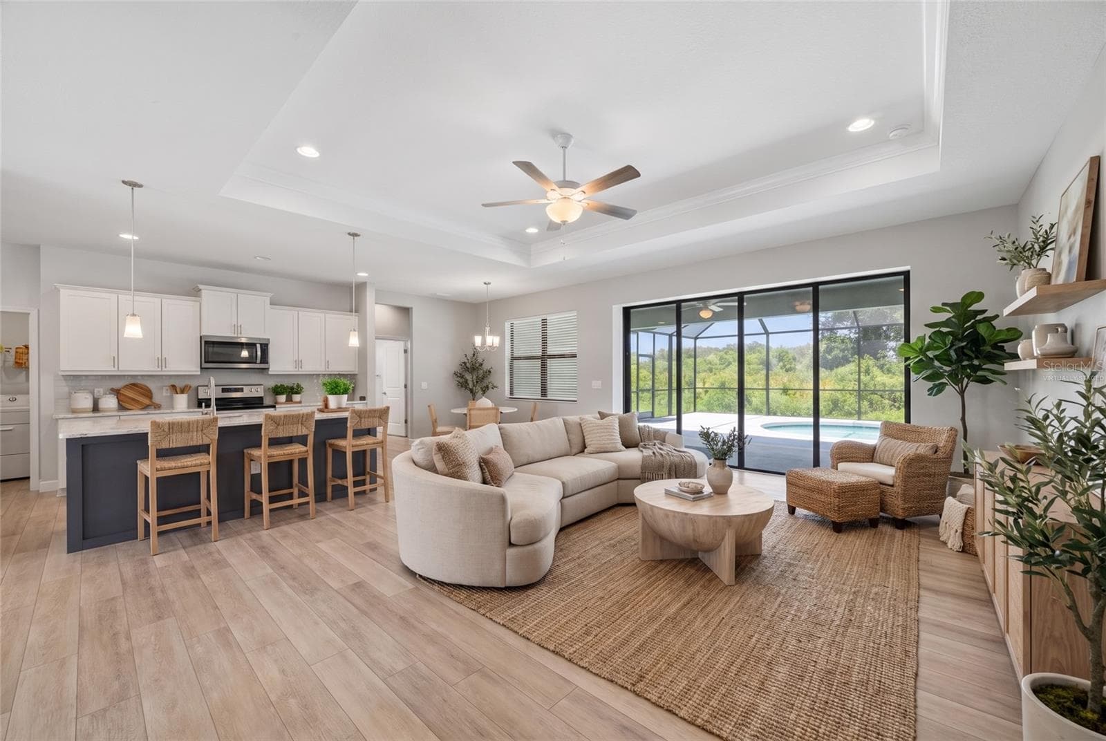 Virtually staged - Living Room - 2535 TRICO RD, NORTH PORT