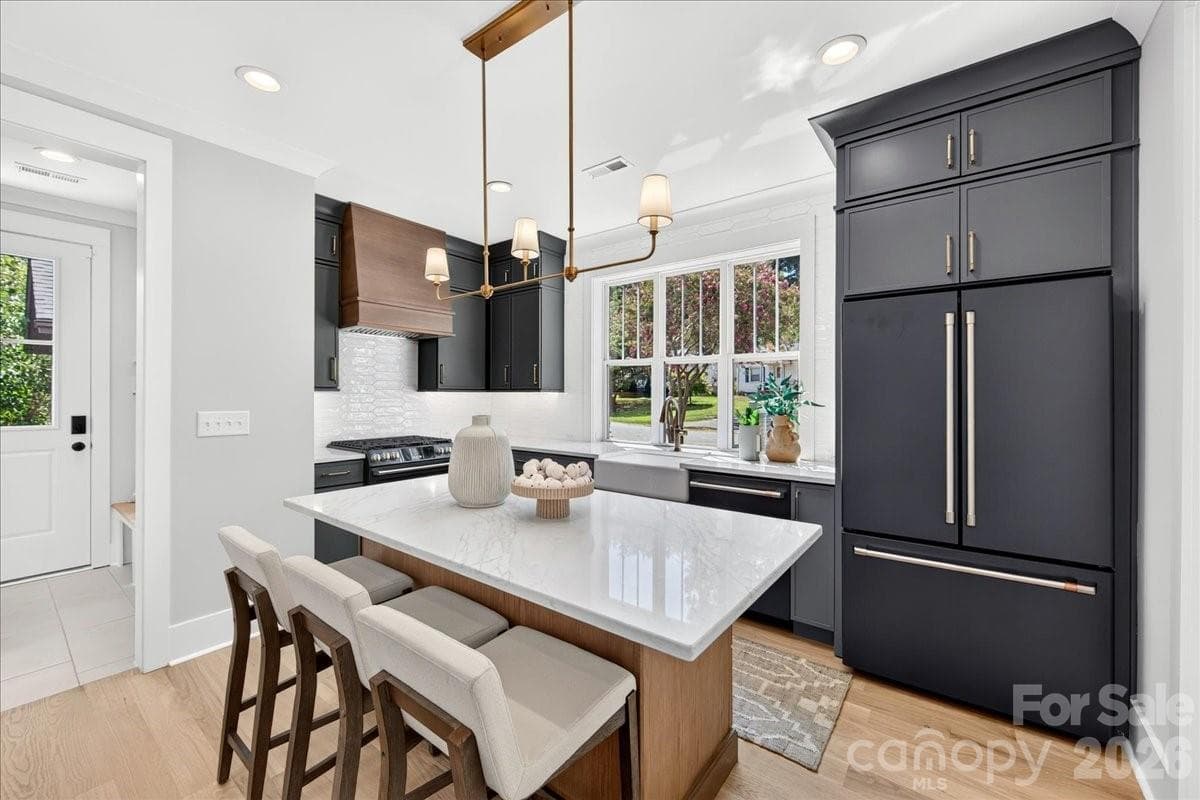 Kitchen with GE Cafe appliances - 3940 Admiral Avenue, Charlotte