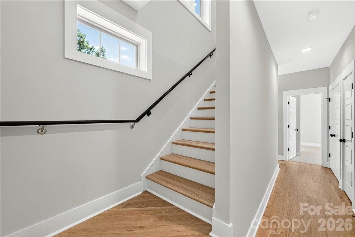 3rd floor stairway - 3940 Admiral Avenue, Charlotte