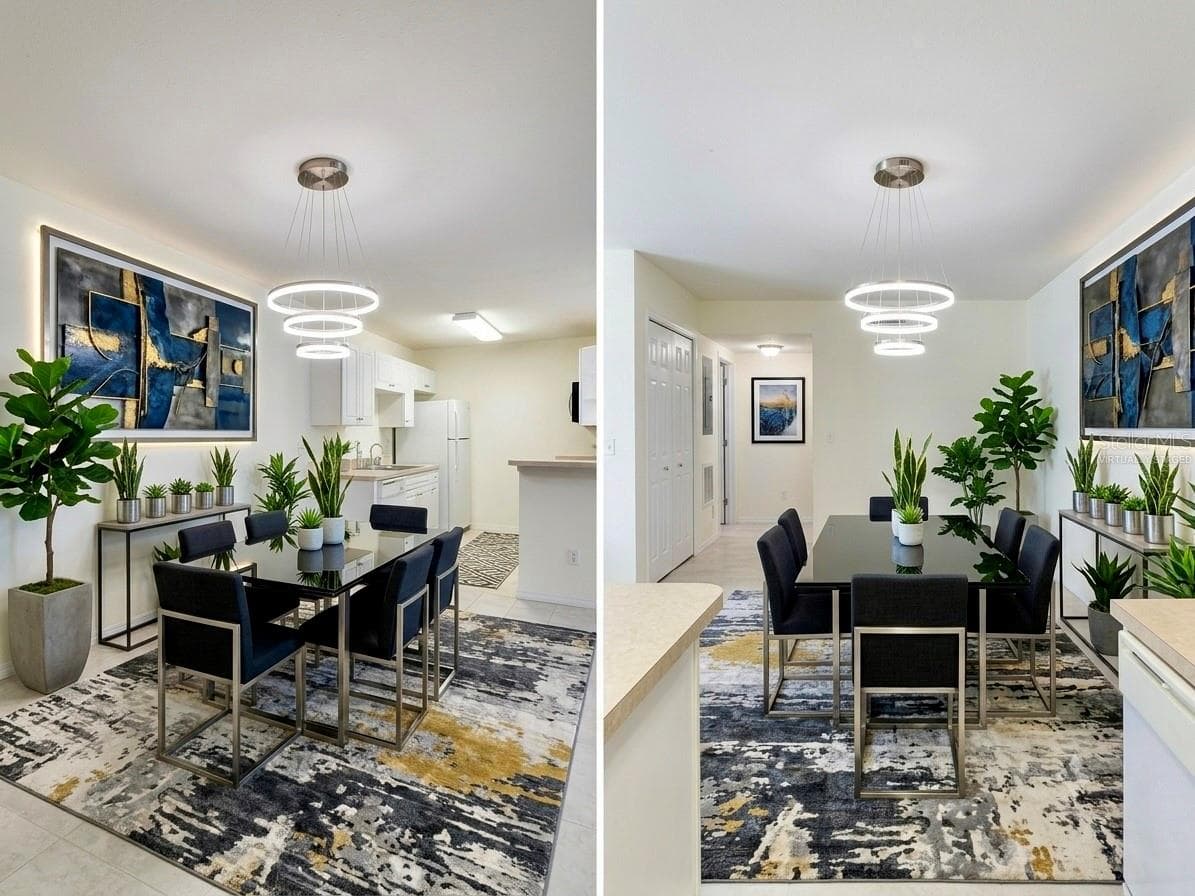 Virtually Staged dining area. - 145 N PEARL LAKE CSWY #112, ALTAMONTE SPRINGS