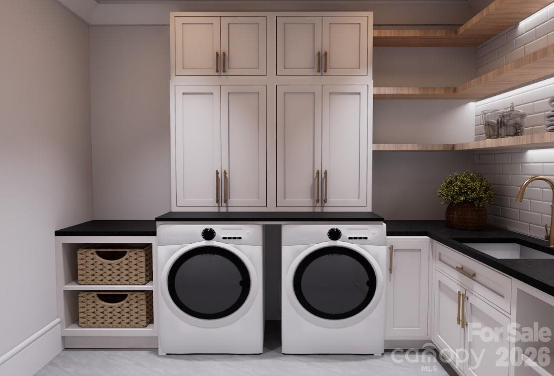 laundry on second floor - 104 Sherwood Drive, Huntersville