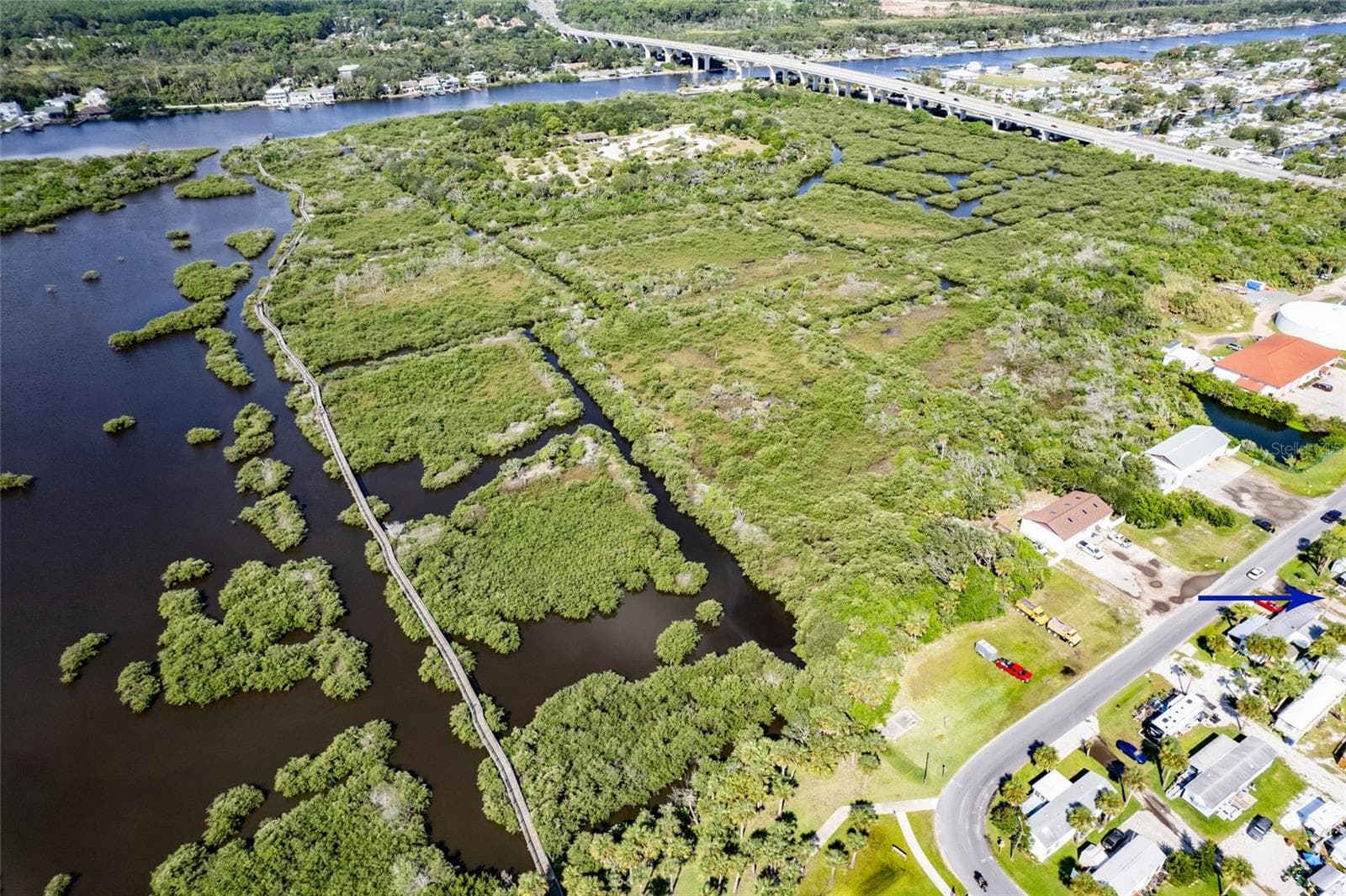 Ariel of Betty Steflic Preserve & surrounding area - 904 S DAYTONA AVE, FLAGLER BEACH