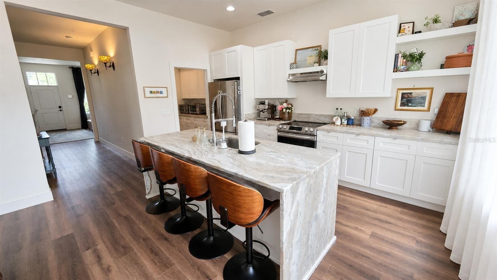 Kitchen angle to Butler, Laundry Room, Foyer to Living Room - 759 LAKE BALDWIN LN, ORLANDO