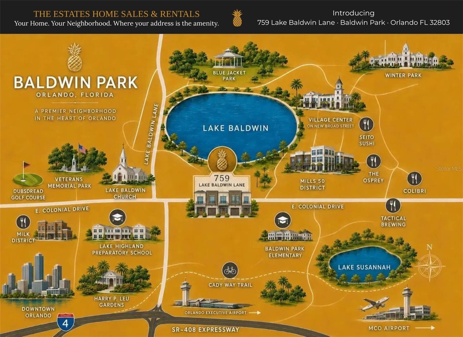 Neighborhood Map - General Information - 759 LAKE BALDWIN LN, ORLANDO
