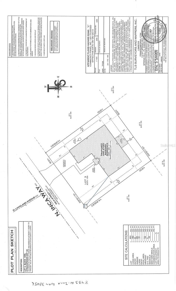 Site plan - 8433 N INCA, DUNNELLON