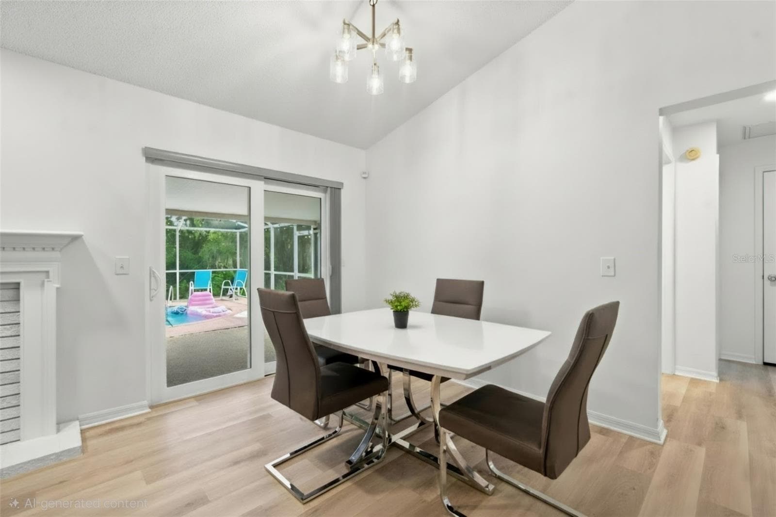 Fireplace rendered White to show a different look. - 1014 HARDWOOD DR, VALRICO