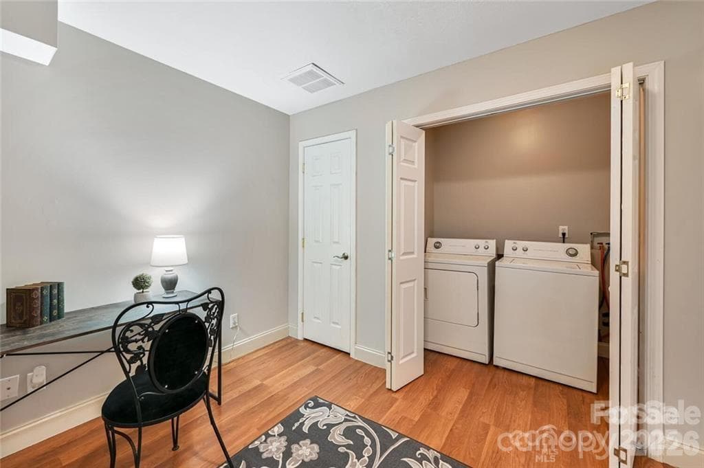 Laundry Area in Basement - 29 Rotunda Circle, Asheville