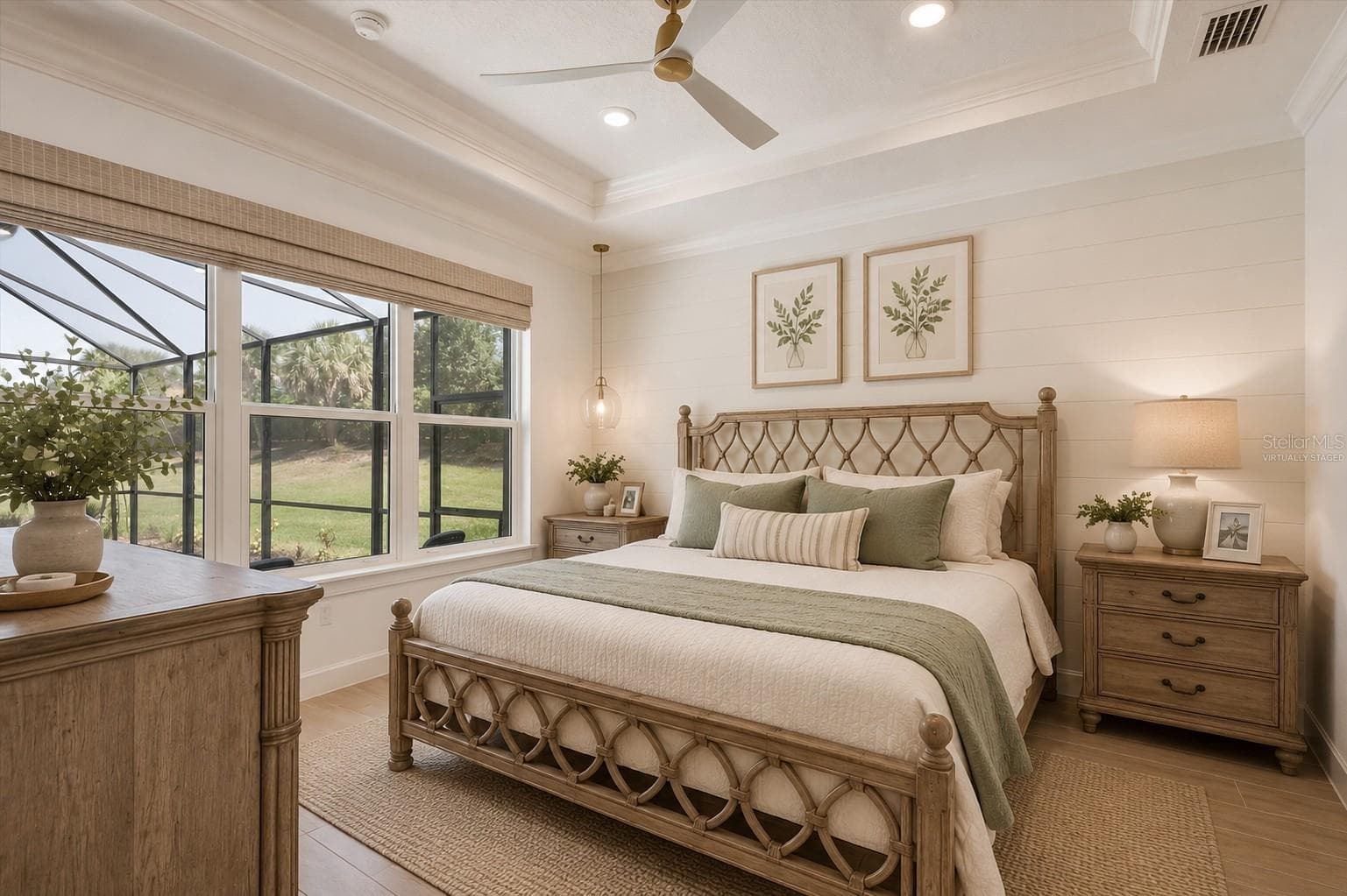 Master Bedroom Virtually staged - 14506 DERNA TER, BRADENTON