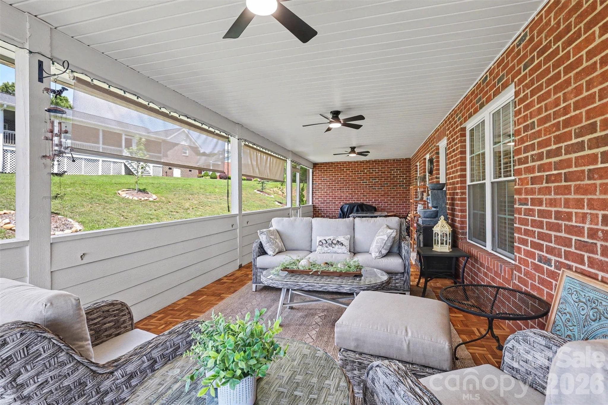 large screened back porch - 105 Kingston Place, Spindale