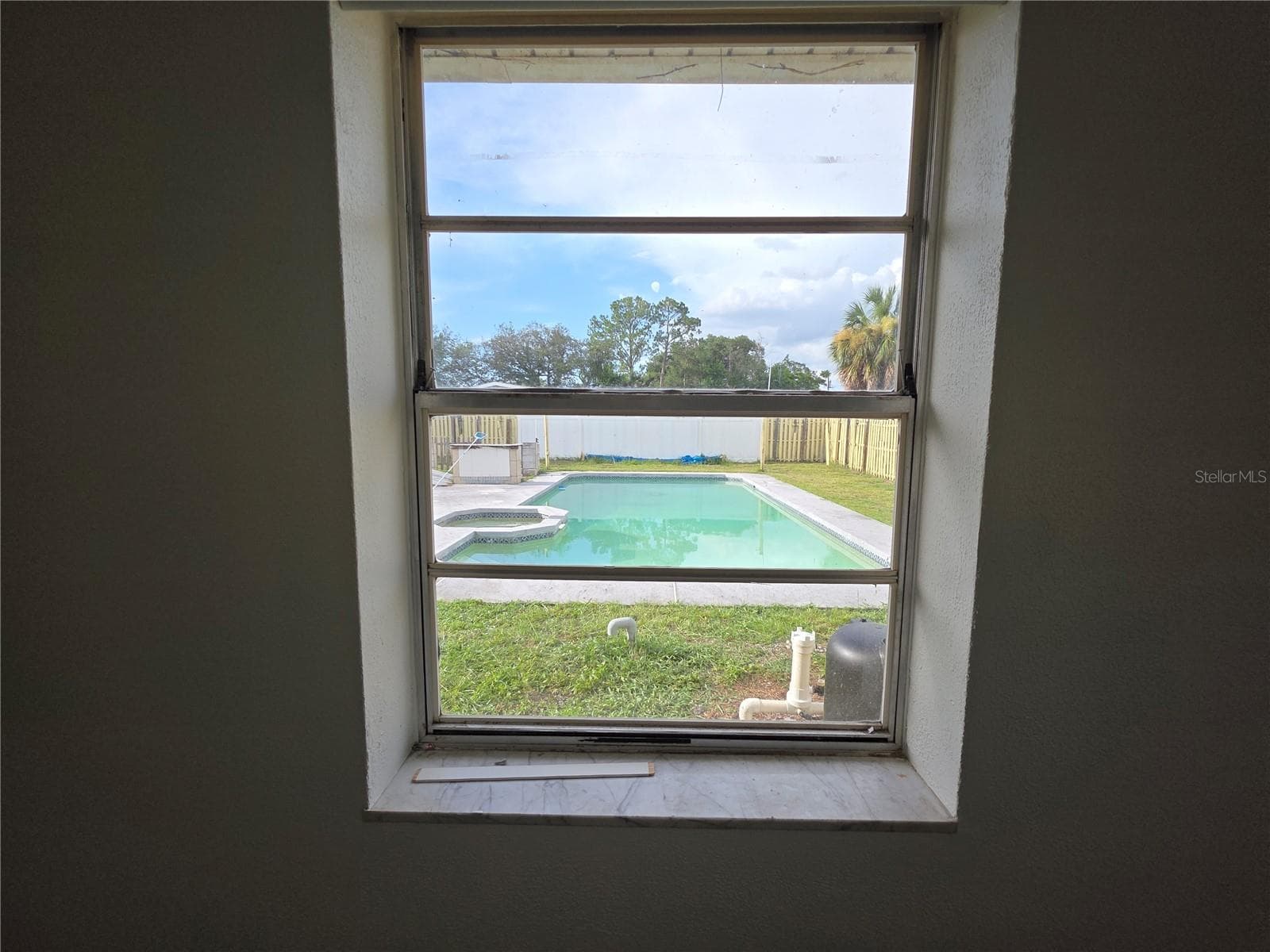 Pool view from Bedroom 2 - 802 CRAWFORD ST, DELTONA