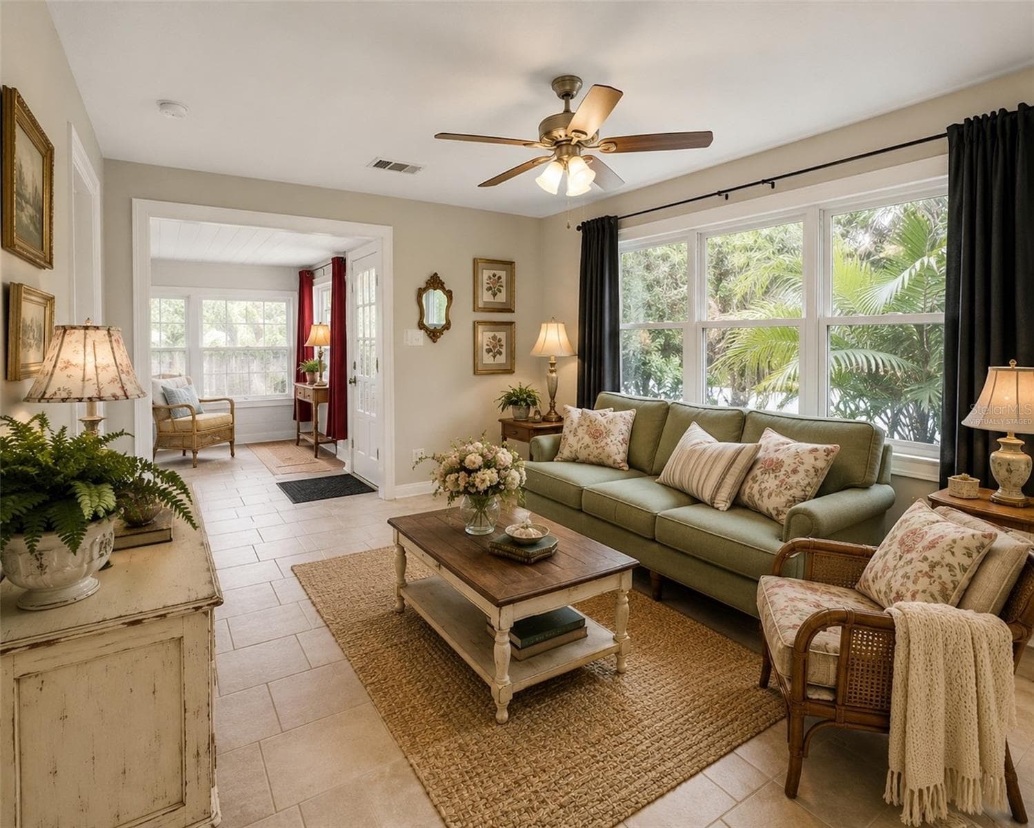 Virtually Staged Living Room - 301 S HAMPTON AVE, ORLANDO
