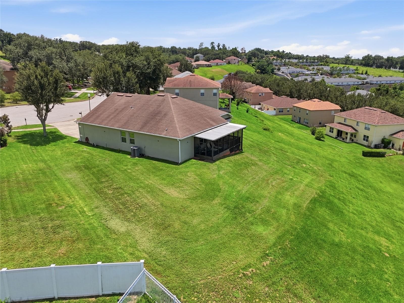 Aerial view of the Backyard - 1020 SAILING BAY DR, CLERMONT