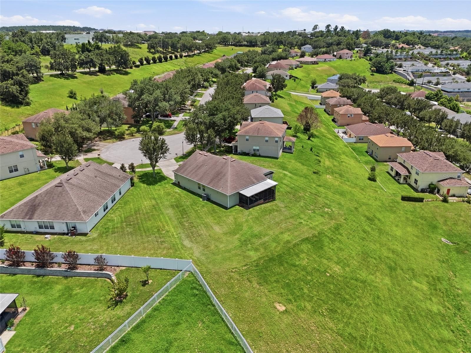 Aerial view of the Backyard - 1020 SAILING BAY DR, CLERMONT