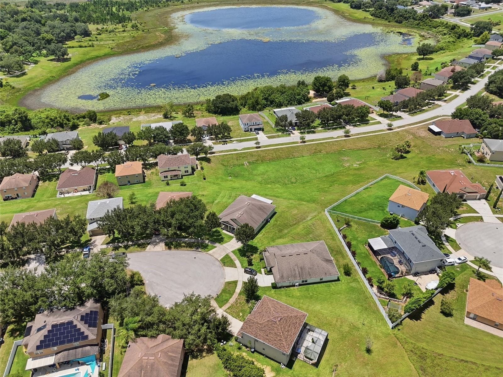 Aerial view of the Cul-de-Sac - 1020 SAILING BAY DR, CLERMONT