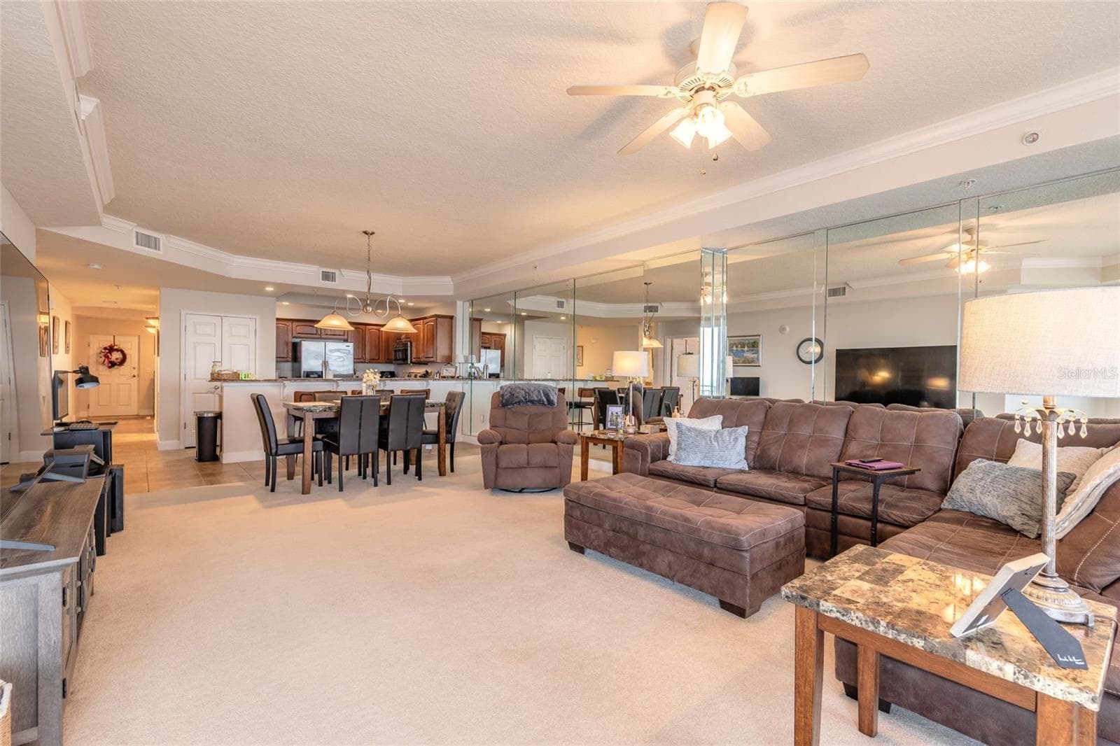 Living Room - 2403 S ATLANTIC AVE #910, DAYTONA BEACH SHORES