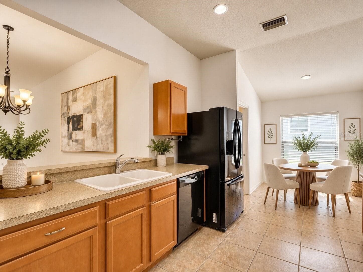 Virtually Staged Kitchen with Breakfast nook - 2972 SANTA MARIA AVE, CLERMONT