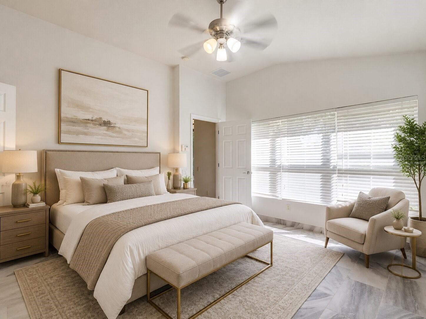 Virtually Staged Bedroom - 2972 SANTA MARIA AVE, CLERMONT