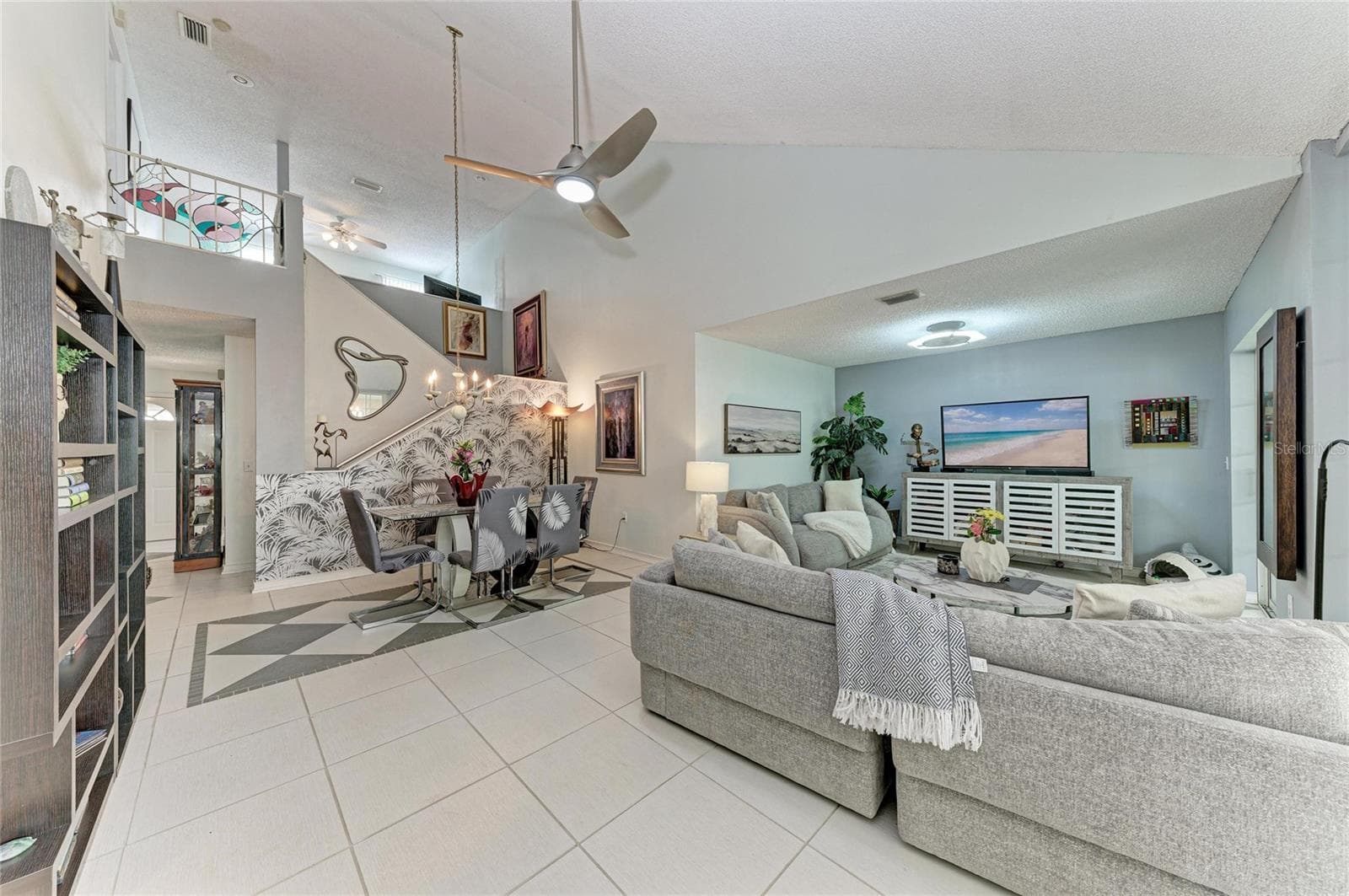 Living Room/Dining Room looking at loft - 5209 34TH STREET CT W #261, BRADENTON