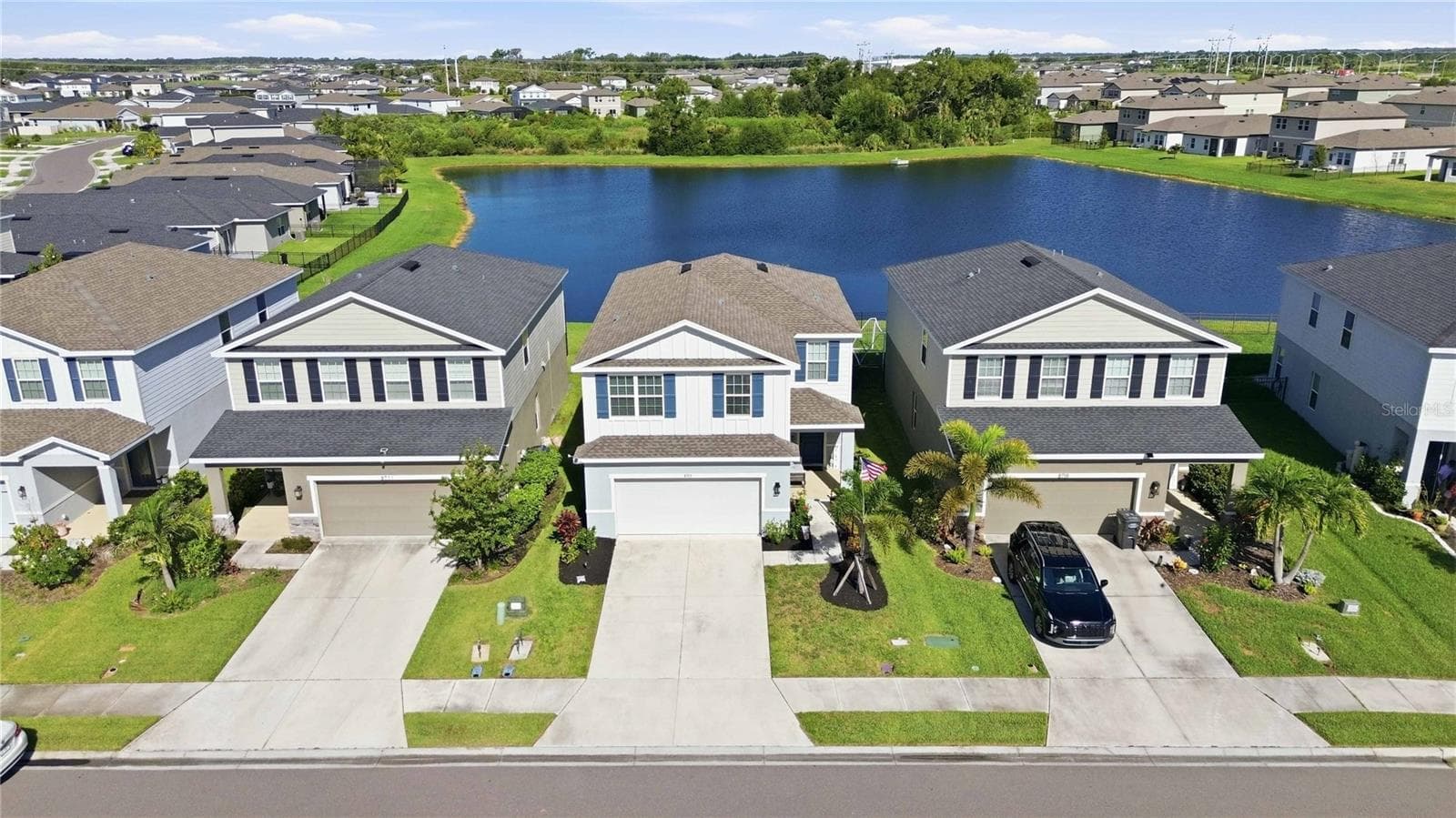 Front Exterior Drone - 8715 SUNSHOWER PL, PARRISH