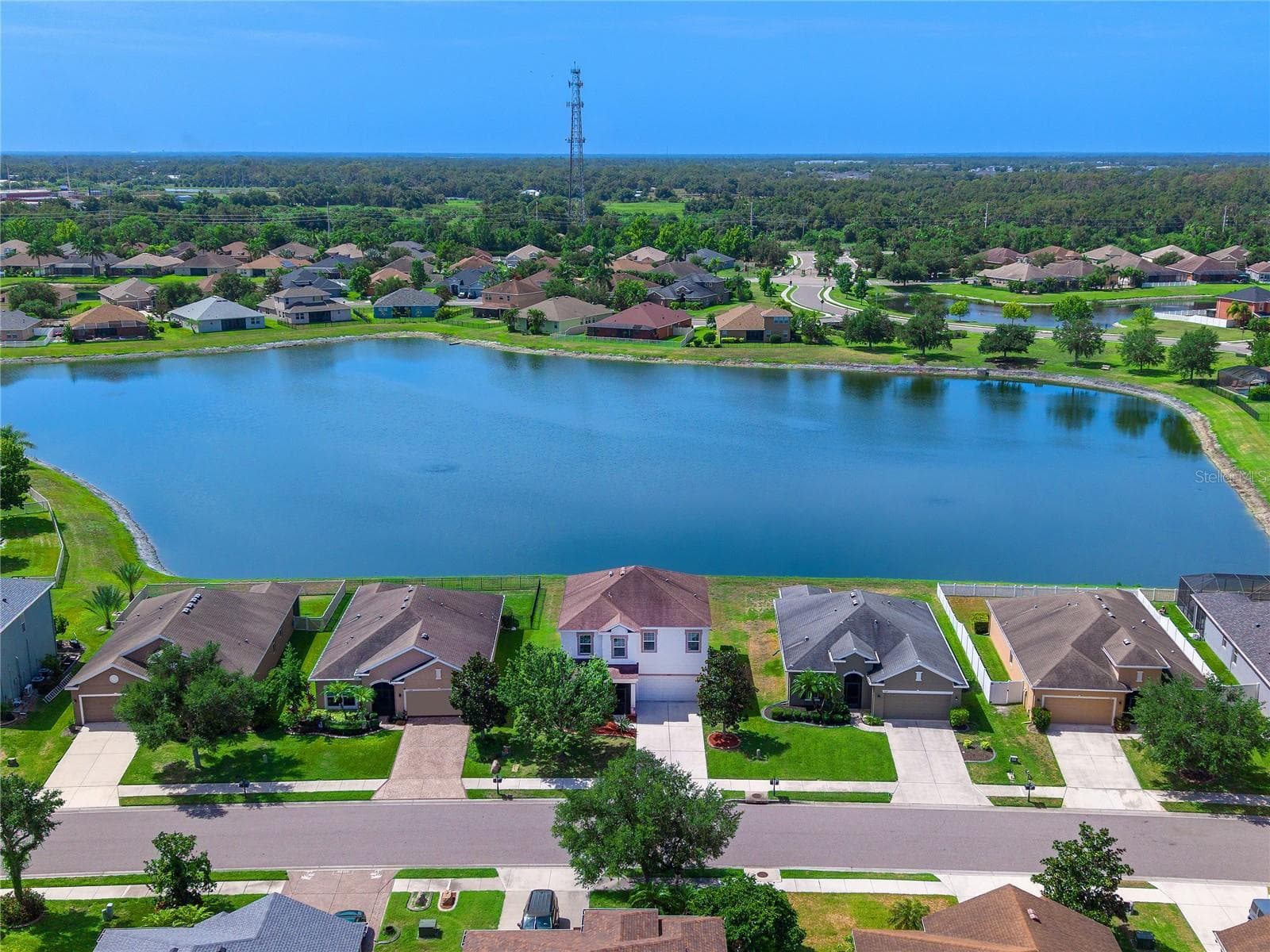 Front of House aerial view - 11323 80TH ST E, PARRISH