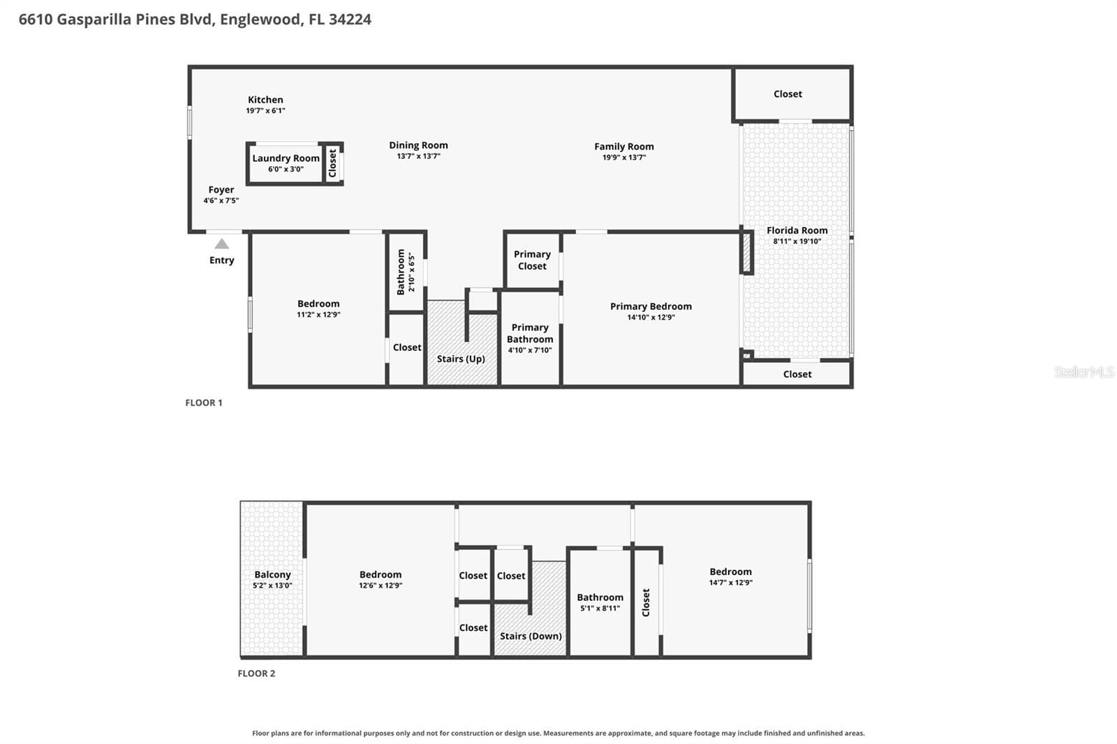 Combined Floor Plan - 6610 GASPARILLA PINES BLVD #202, ENGLEWOOD