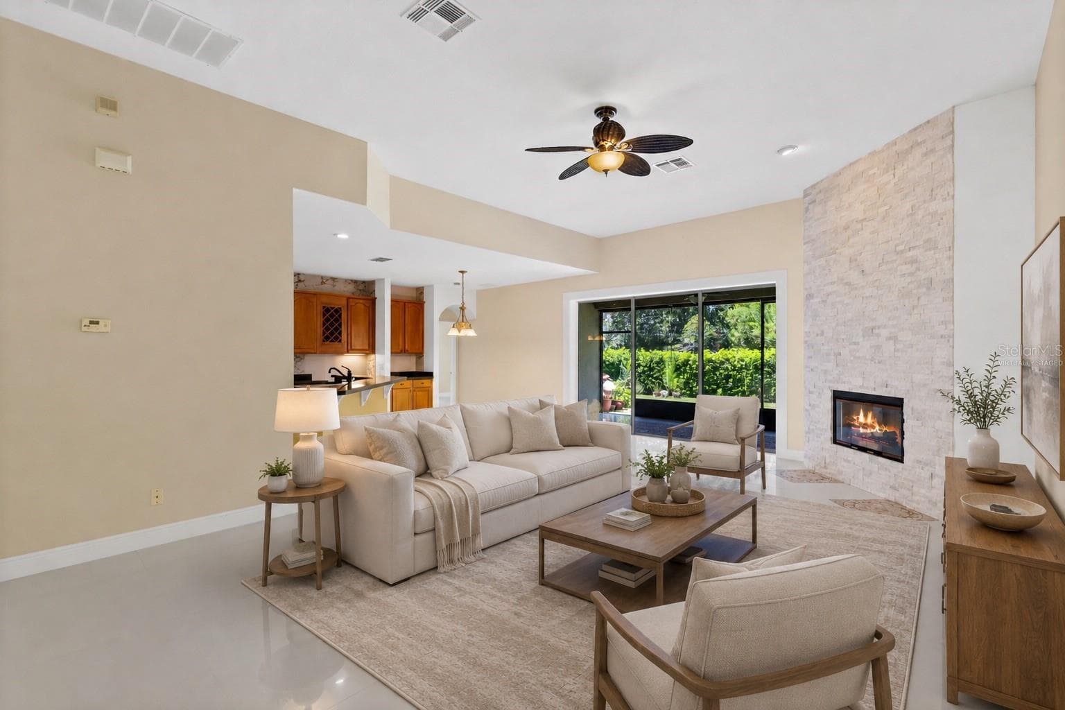 Virtually Staged Image. Family Room. - 856 TIMBER ISLE DR, ORLANDO