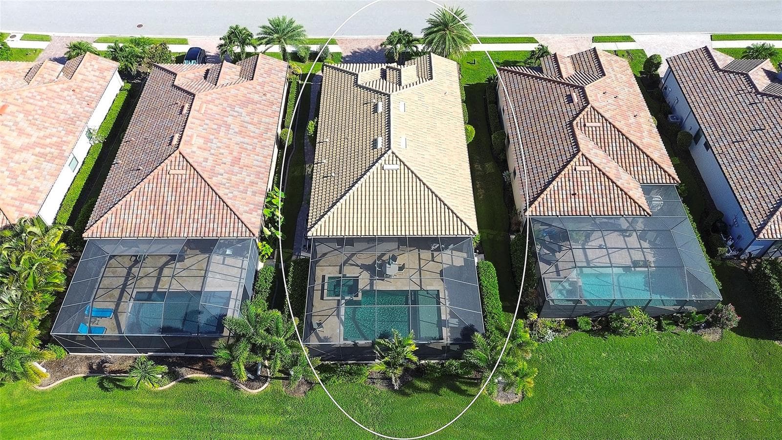 Aerial View of Backyard - 7130 QUIET CREEK DR, BRADENTON