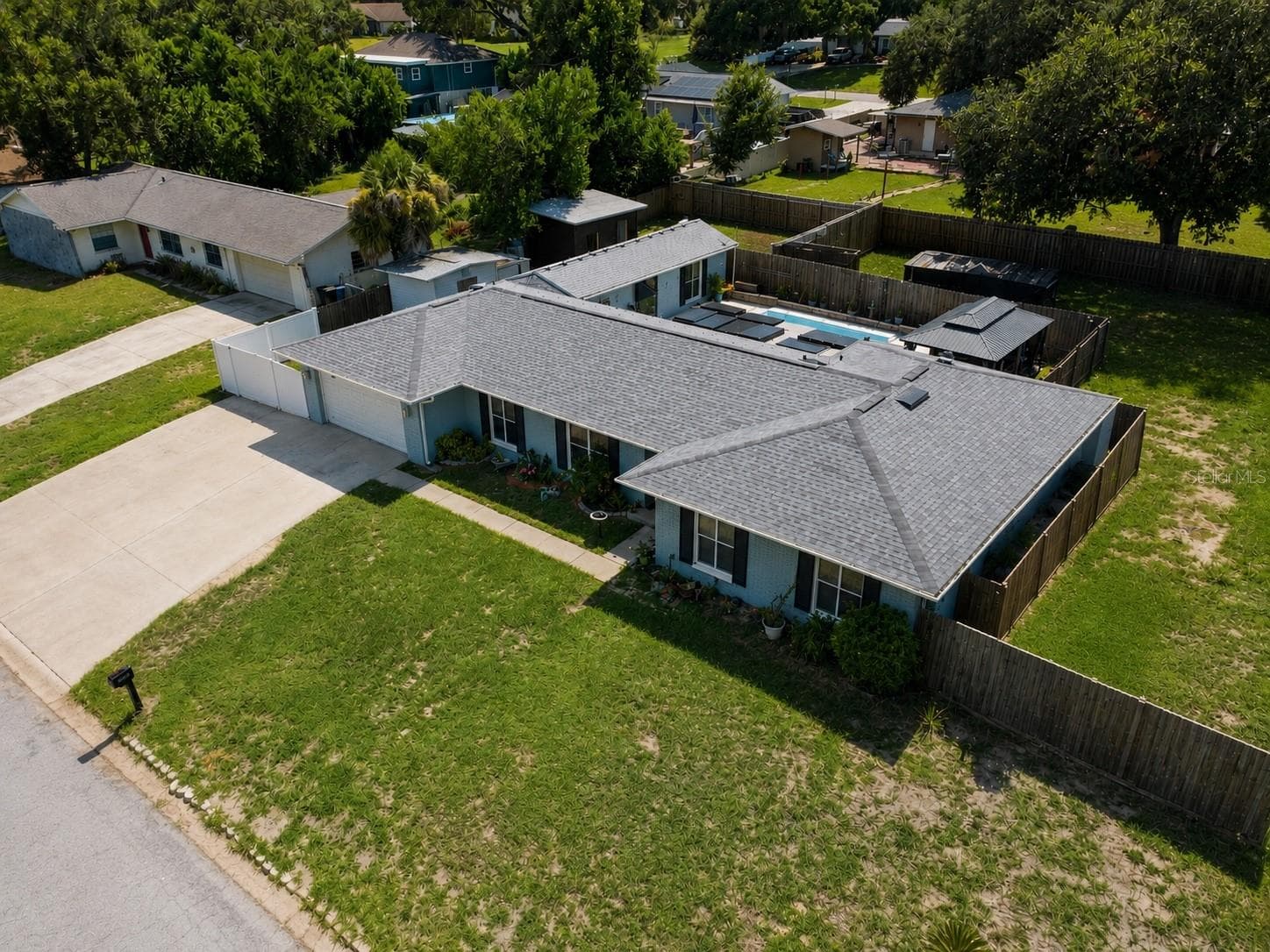 Front Exterior-Drone - 1124 KING ARTHUR CT, VALRICO