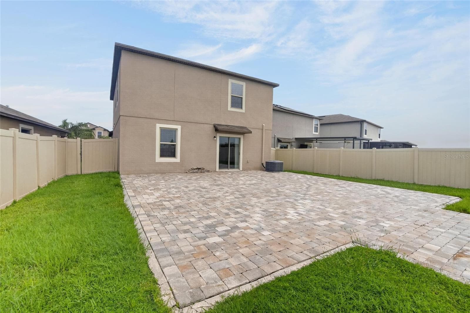 Outside Backyard Paver Patio - 31814 BARREL WAVE WAY, WESLEY CHAPEL