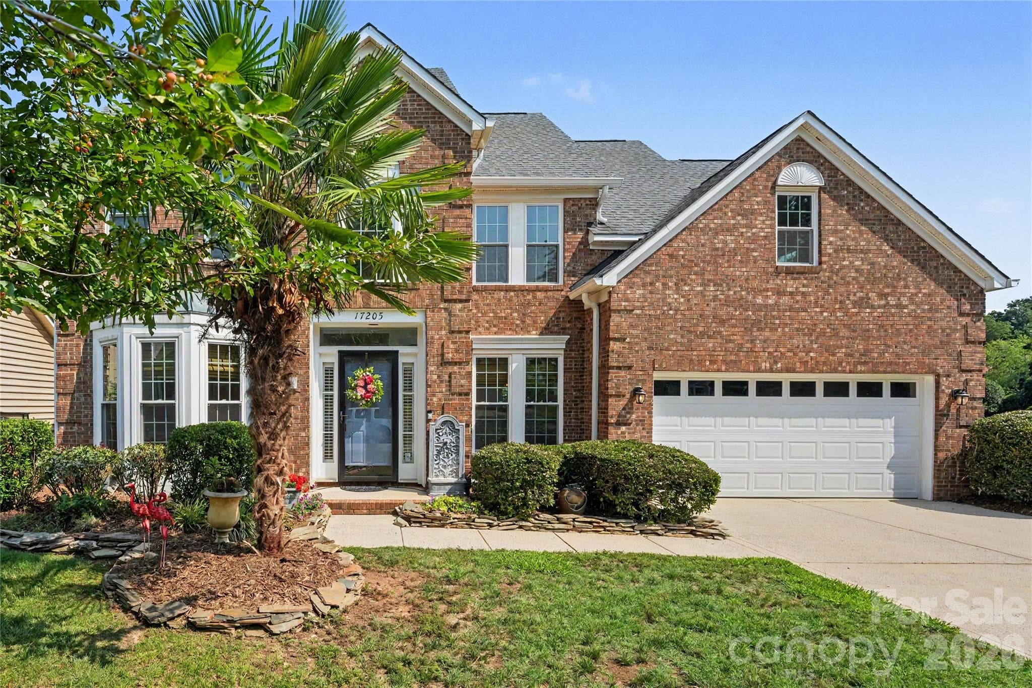 Front with mature landscaping. - 17205 Asti Court, Cornelius