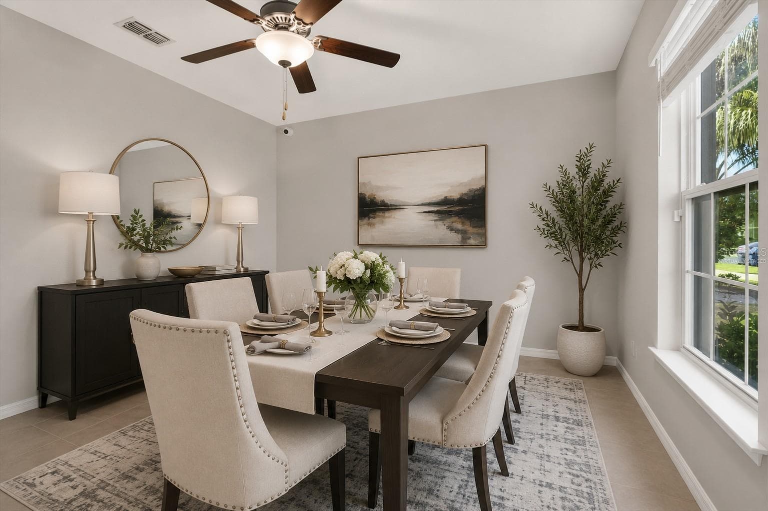 Dining Room - Virtually Staged - 13524 WILD GINGER ST, RIVERVIEW