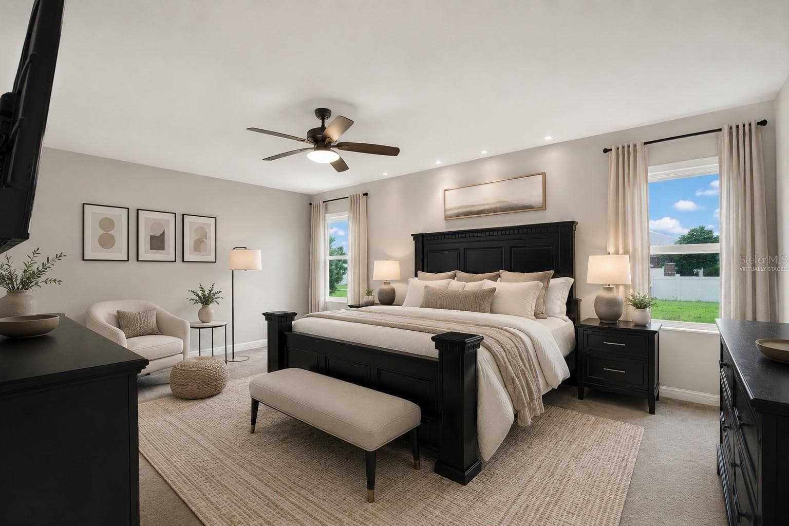 Primary Bedroom - Virtually Staged - 13524 WILD GINGER ST, RIVERVIEW