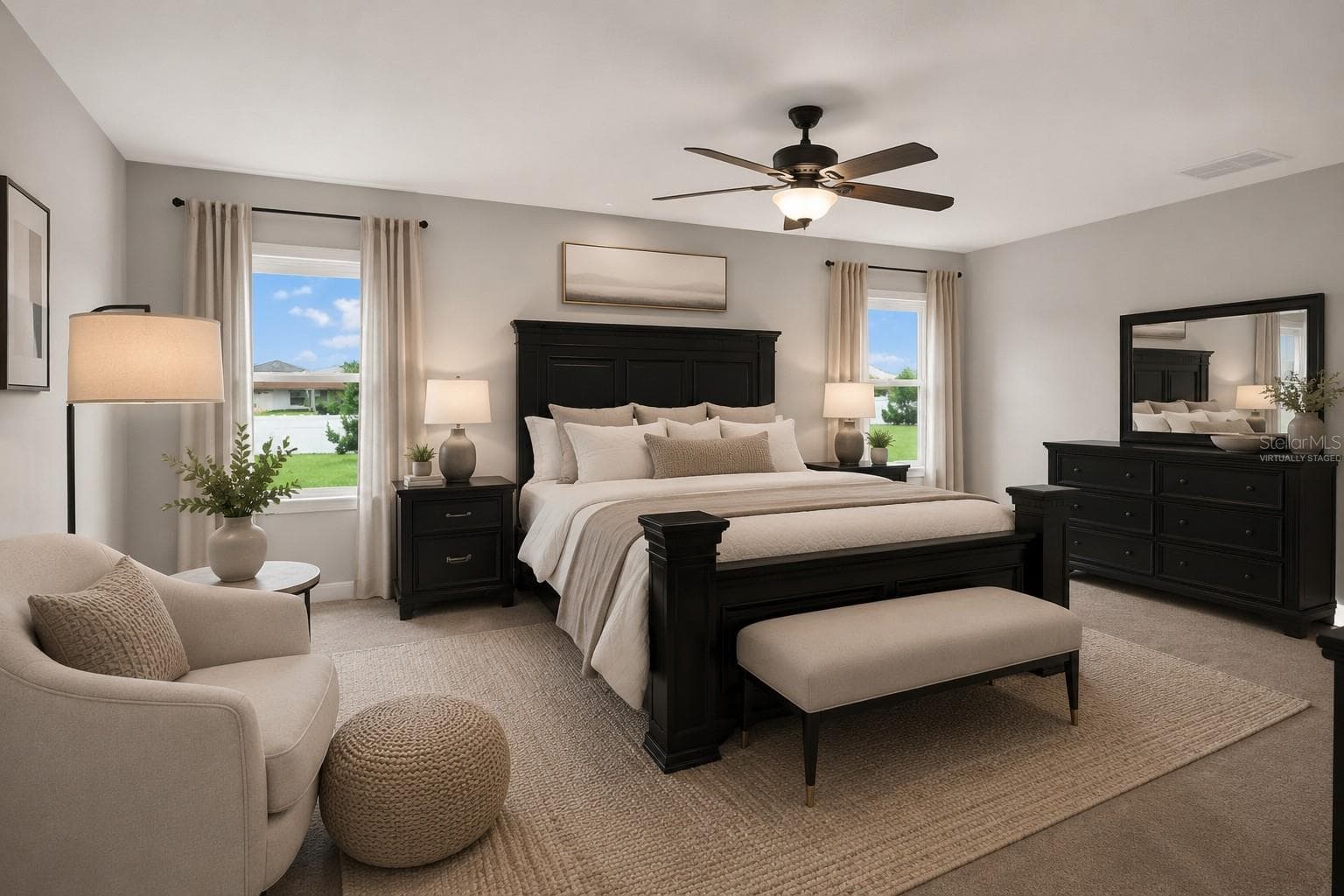 Primary Bedroom - Virtually Staged - 13524 WILD GINGER ST, RIVERVIEW