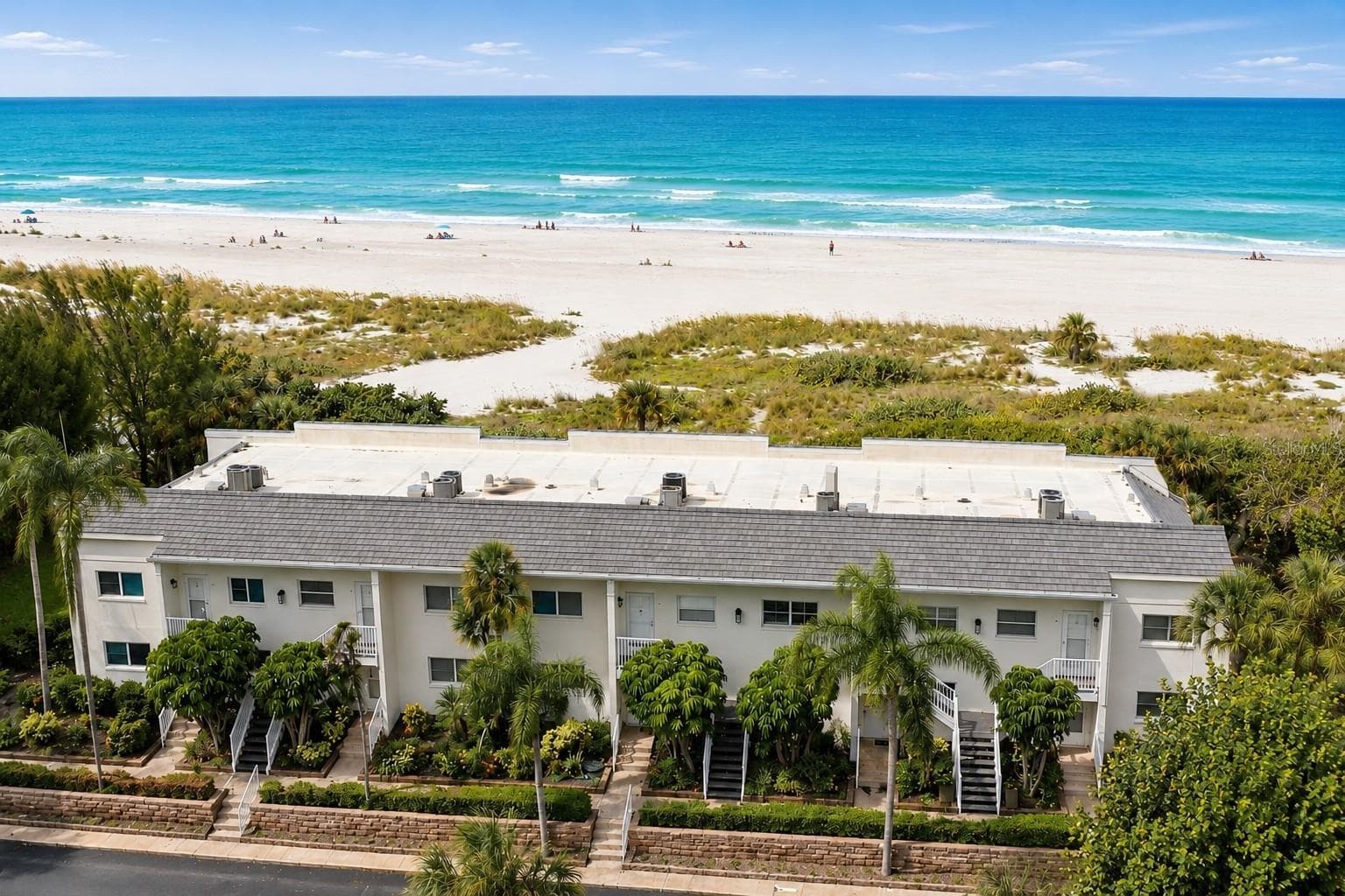 Aerial Overlooking the Beach - 7001 GULF OF MEXICO DR #24, LONGBOAT KEY