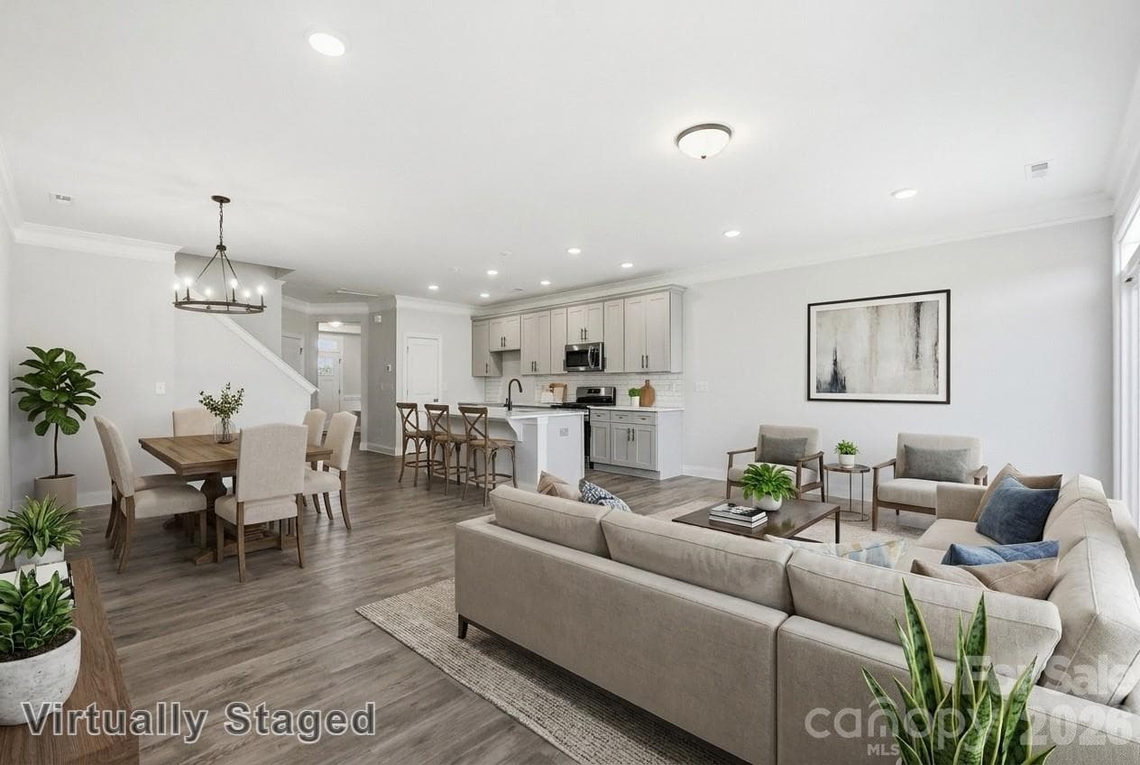 Virtually staged Family Room - 110 Pointer Trail, Troutman
