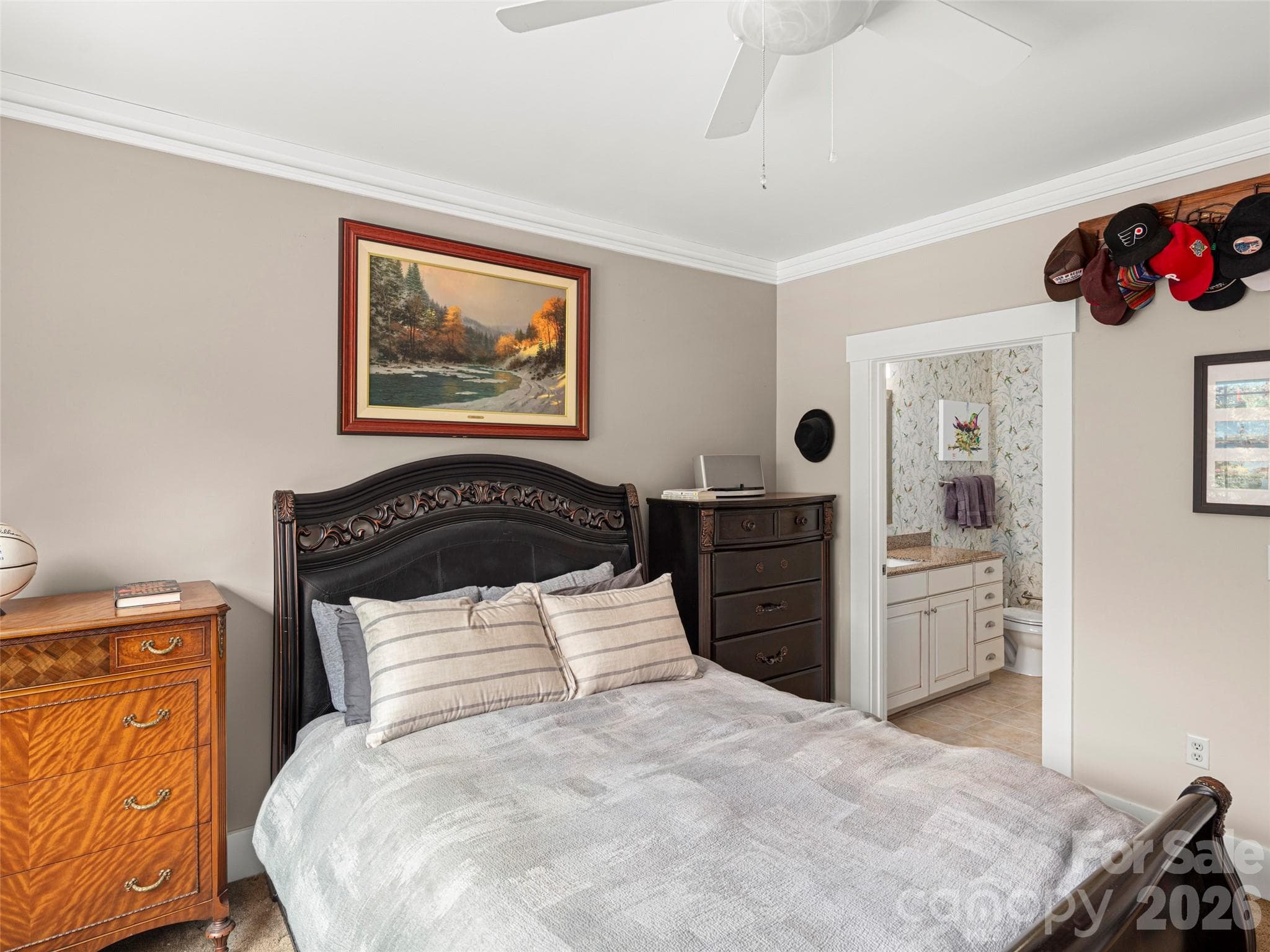 Primary Bedroom and Bath - 5 Farleigh Street, Asheville