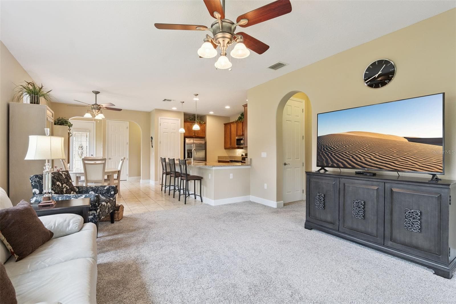 View from the Great Room looking towards the Kitchen & Dining Room areas - 1381 ABBOT WAY, DELAND