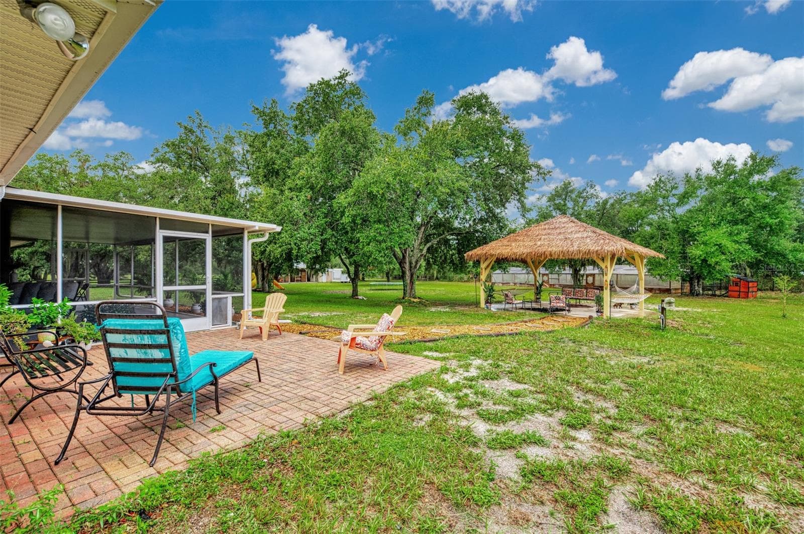Looking towards the brand new tiki hut - 4610 403RD ST E, MYAKKA CITY