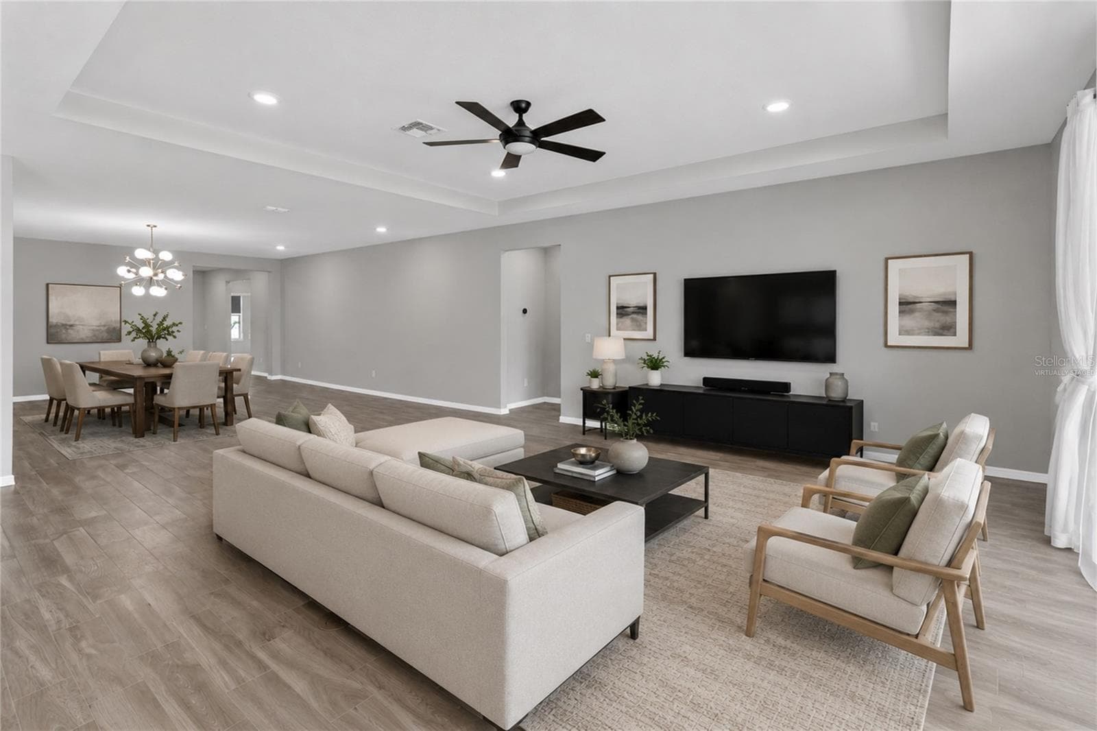 Virtually Staged Image. Living Room. - 2754 MATERA DR, ST CLOUD