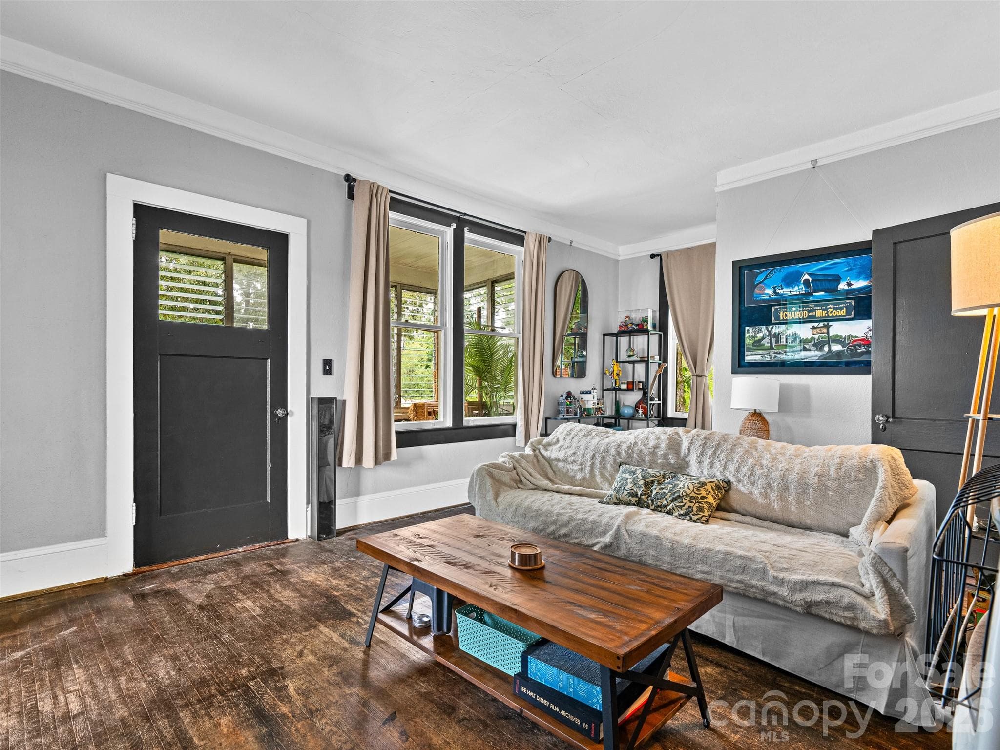 Upper Level Living, looking at Porch Door - 111-113 Stewart Street, Hendersonville