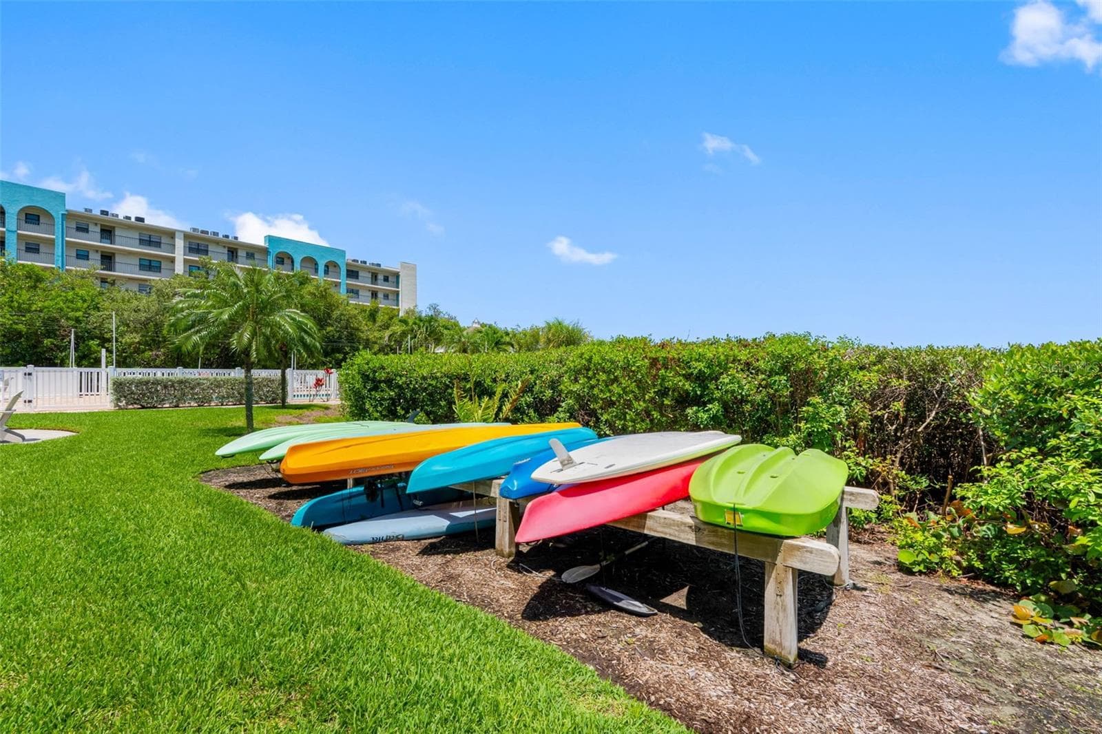 ... KAYAK STORAGE AREA. - 19519 GULF BLVD #202, INDIAN SHORES
