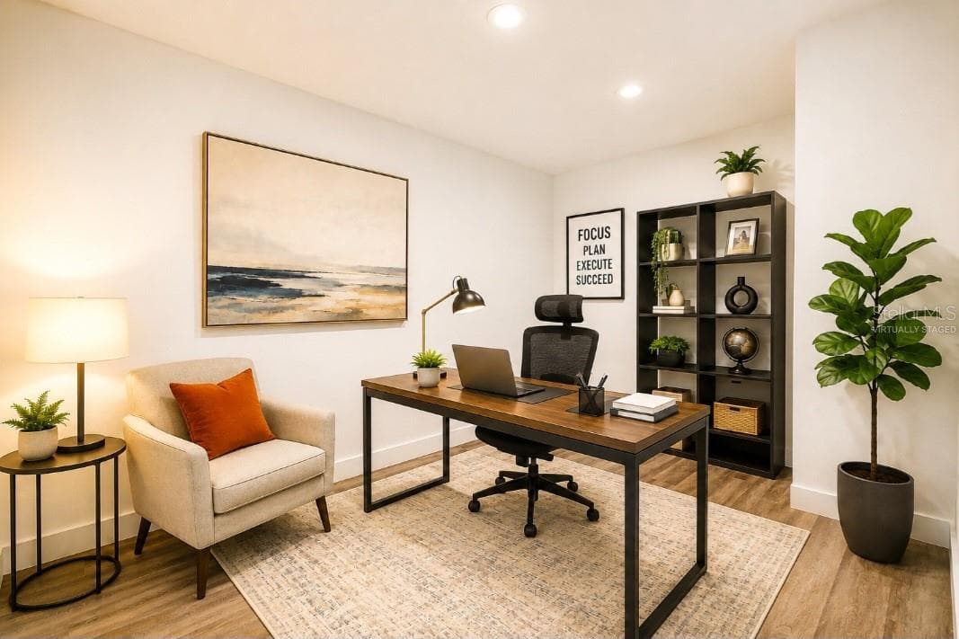 Virtually staged 3rd bedroom/ office - 1956 CEDAR DR, DUNEDIN
